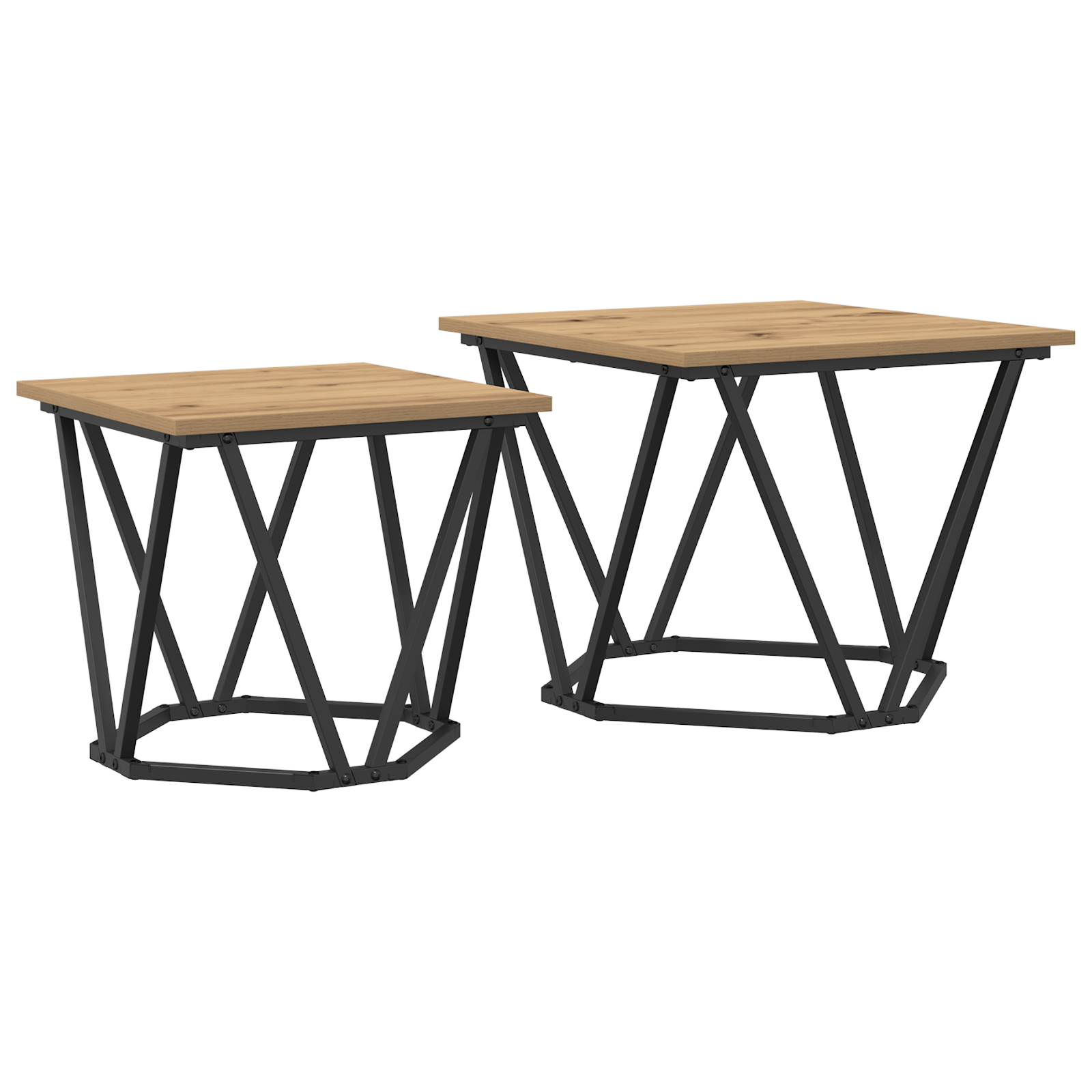 Side Tables 2 pcs Artisan Oak Engineered Wood - Image 2
