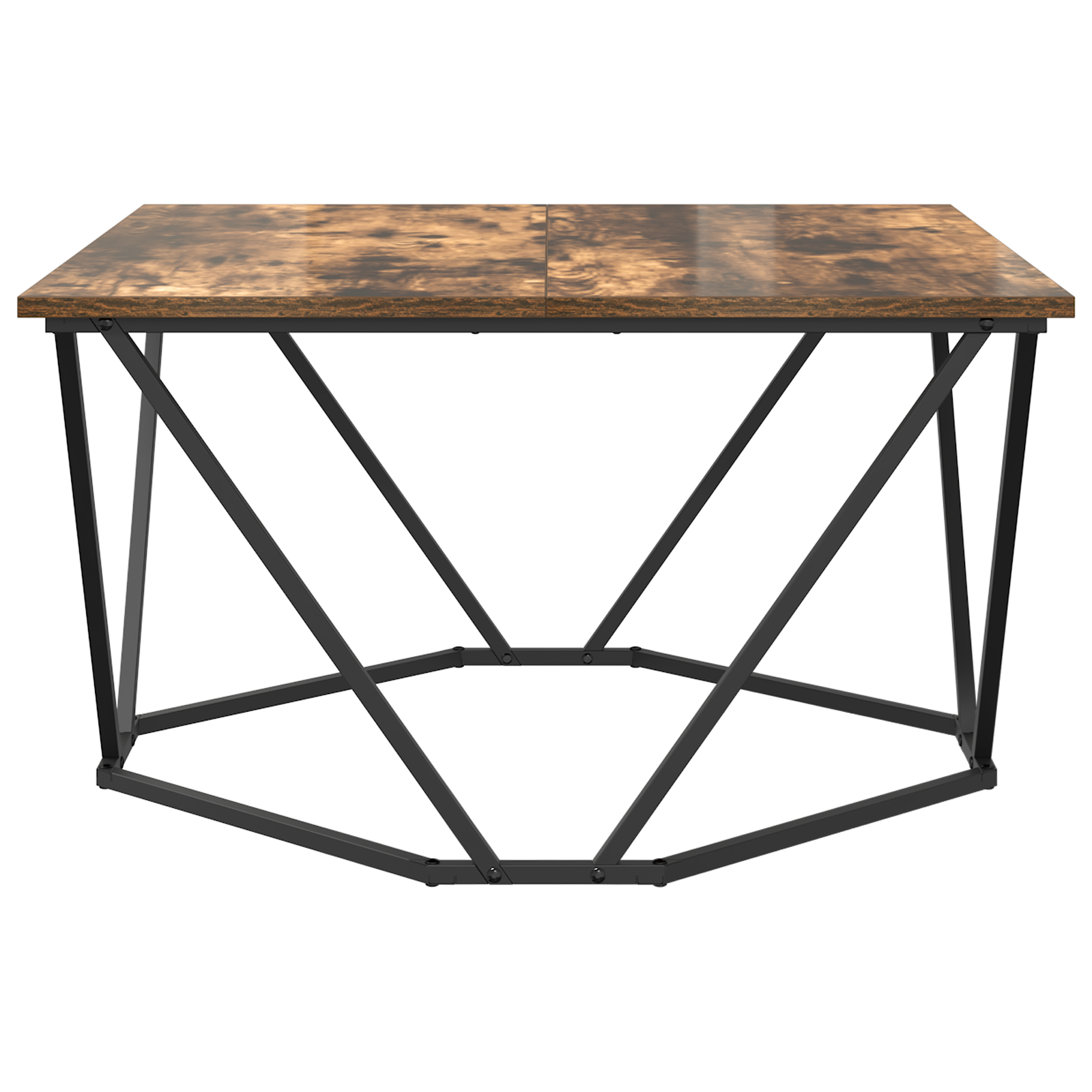 Smoked Oak Wood Medium Durable Coffee Tables Square - Image 5