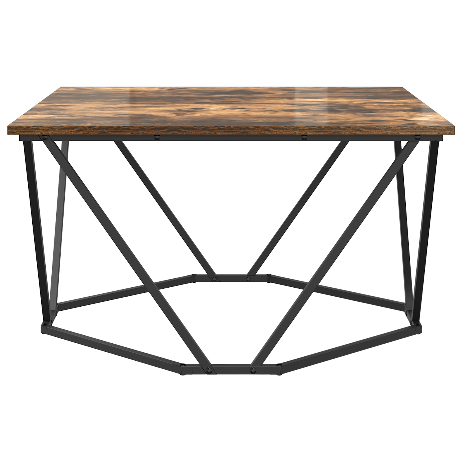 Smoked Oak Wood Medium Durable Coffee Tables Square - Image 6