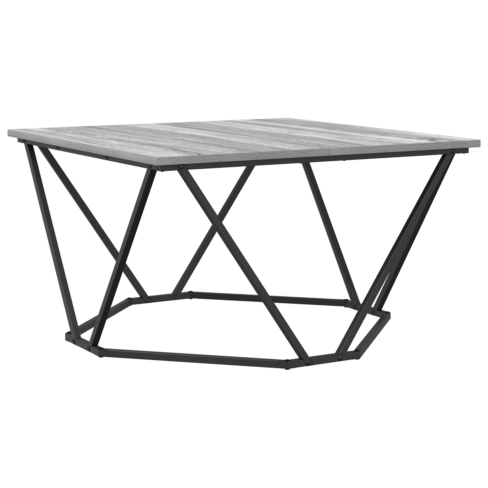 Grey Sonoma Engineered Wood, Metal Medium Modern Coffee Table - Image 7