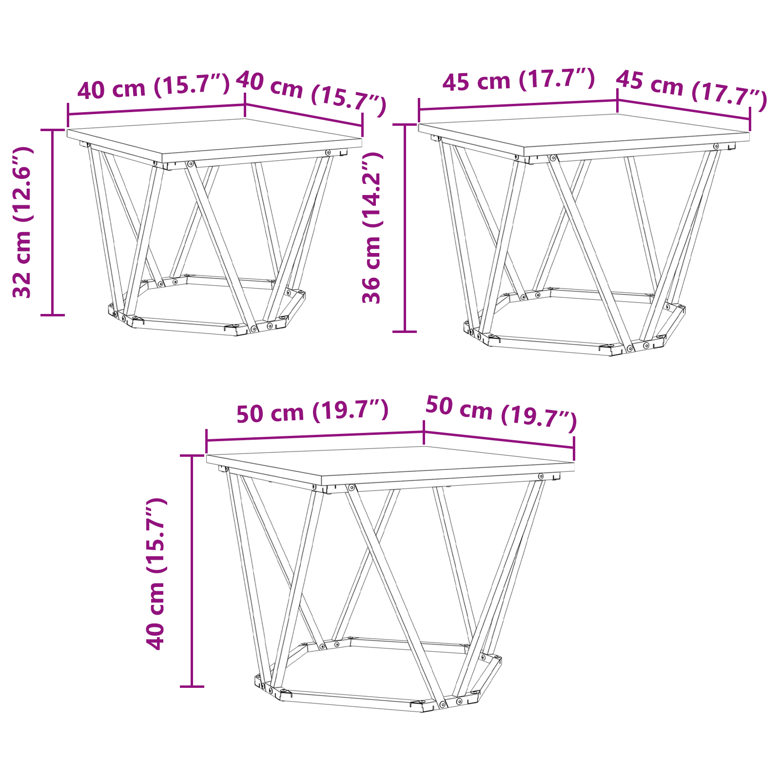 Side Tables 3 pcs Grey Sonoma Engineered Wood - Image 10