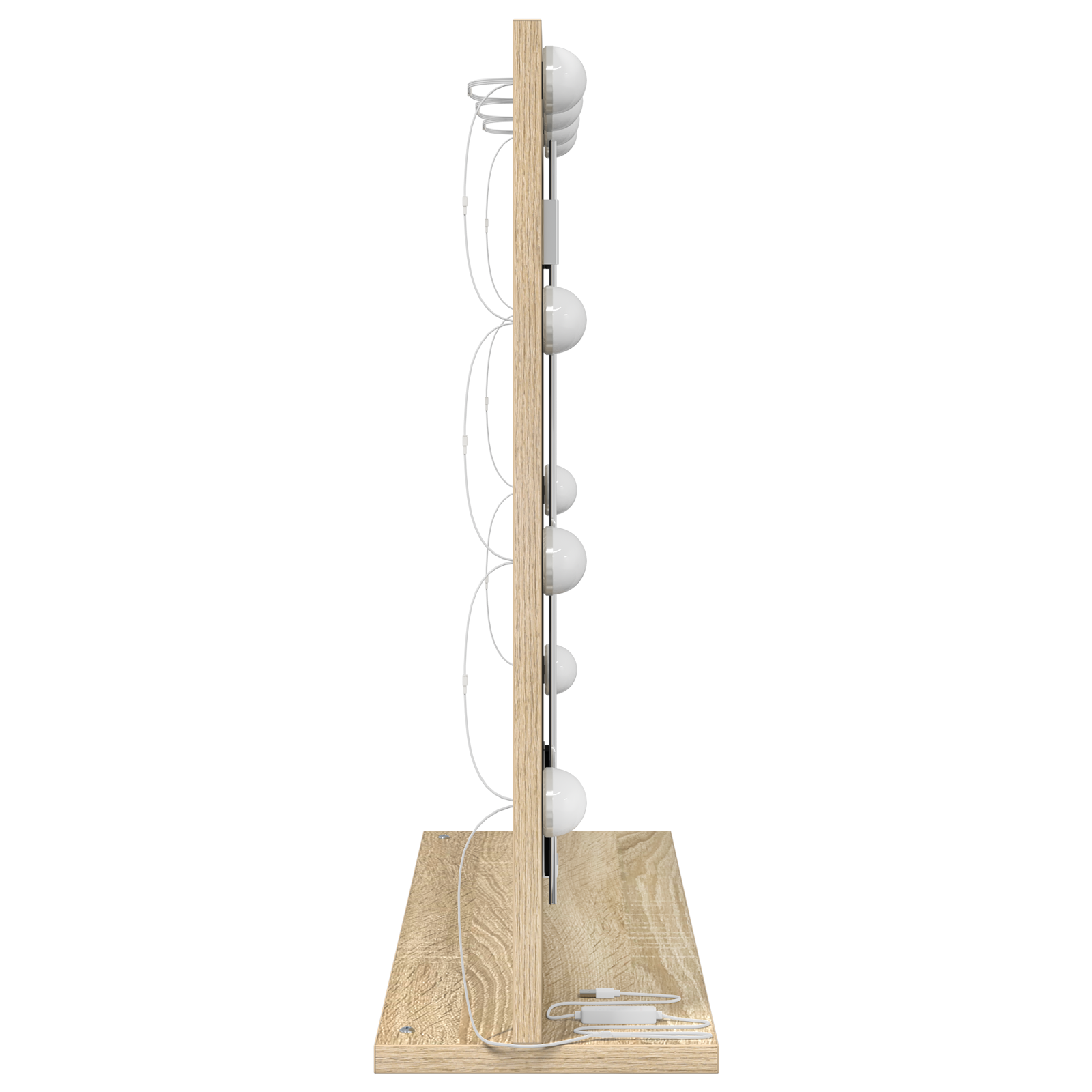 Vanity Mirror with LED Lights Sonoma Oak 60x55x18 cm - Image 4