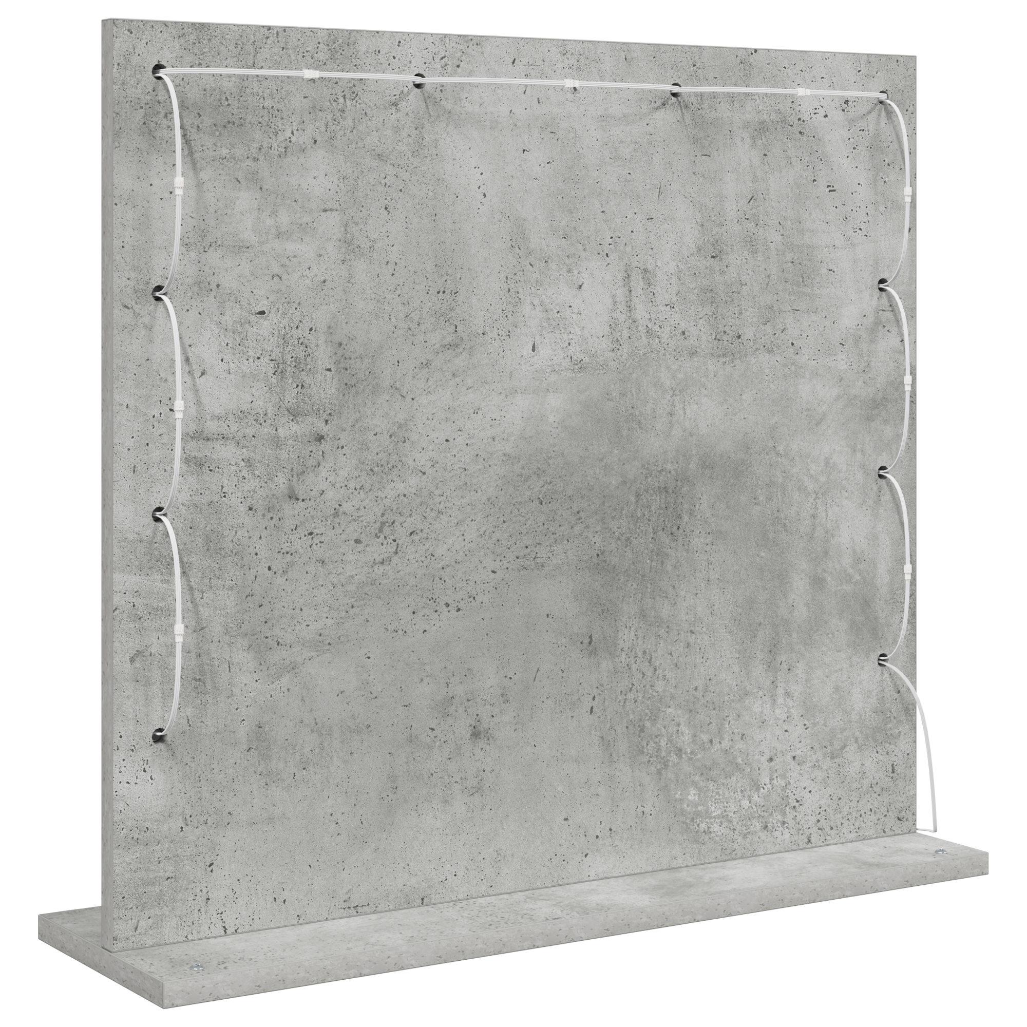 Vanity Mirror with LED Lights Concrete Grey 60x55x18 cm - Image 5