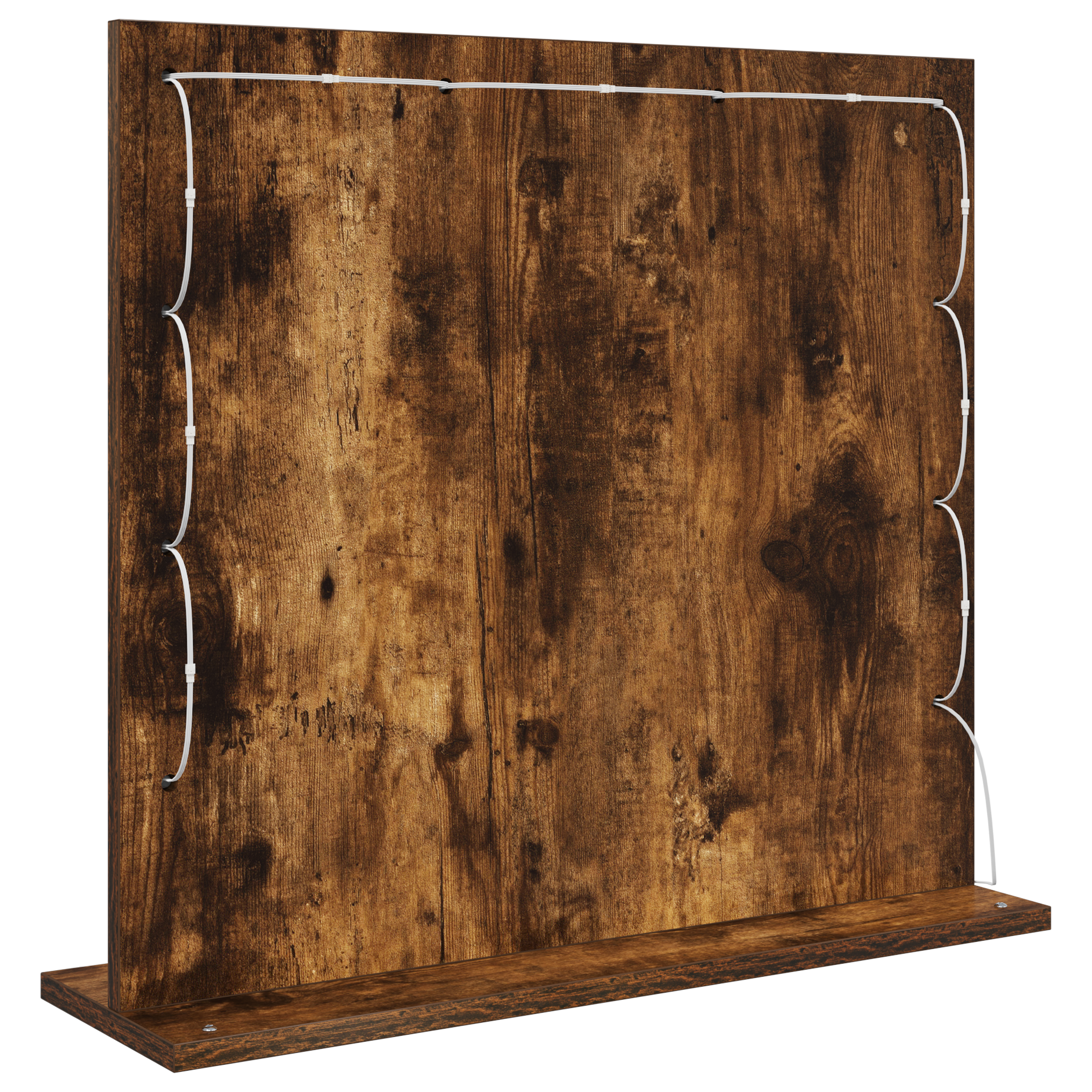 Vanity Mirror with LED Lights Smoked Oak 60x55x18 cm - Image 5