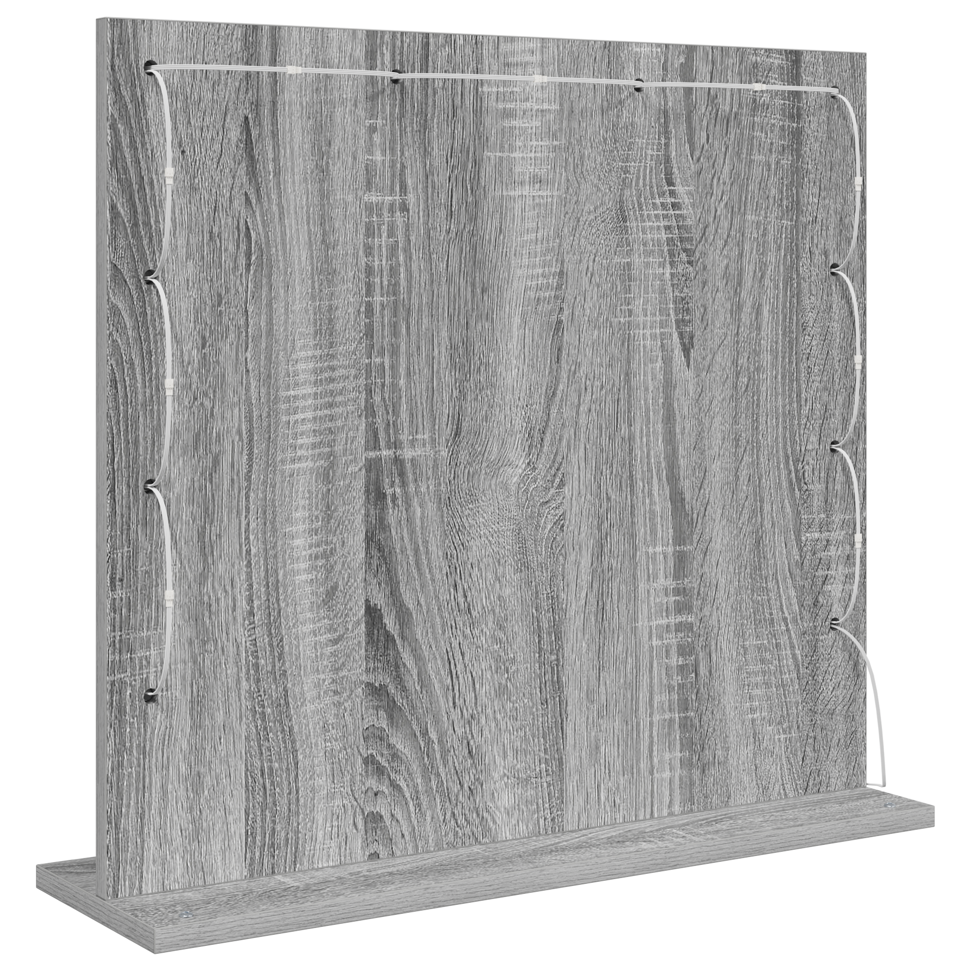 Vanity Mirror with LED Lights Grey Sonoma 60x55x18 cm - Image 5