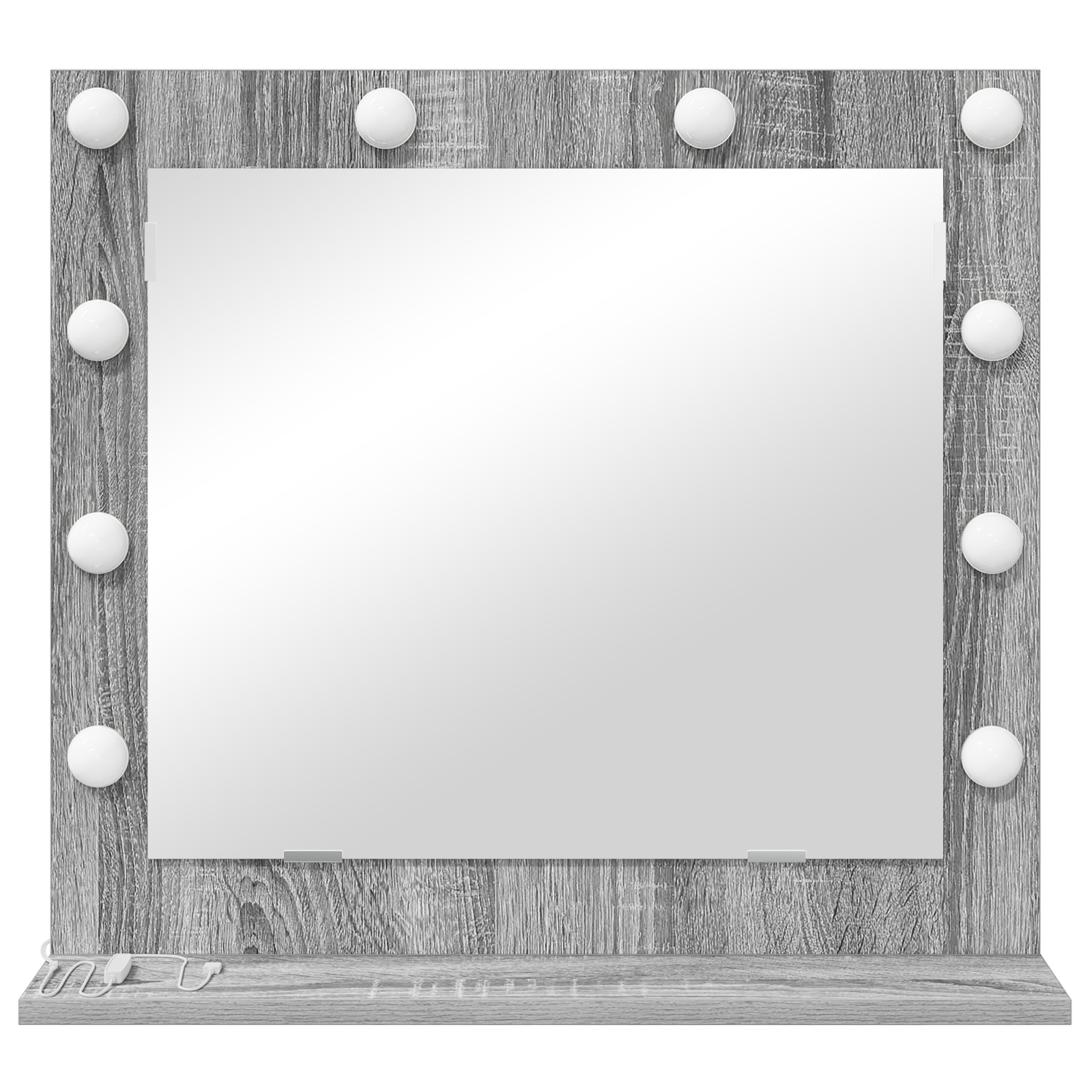Vanity Mirror with LED Lights Grey Sonoma 60x55x18 cm - Image 3