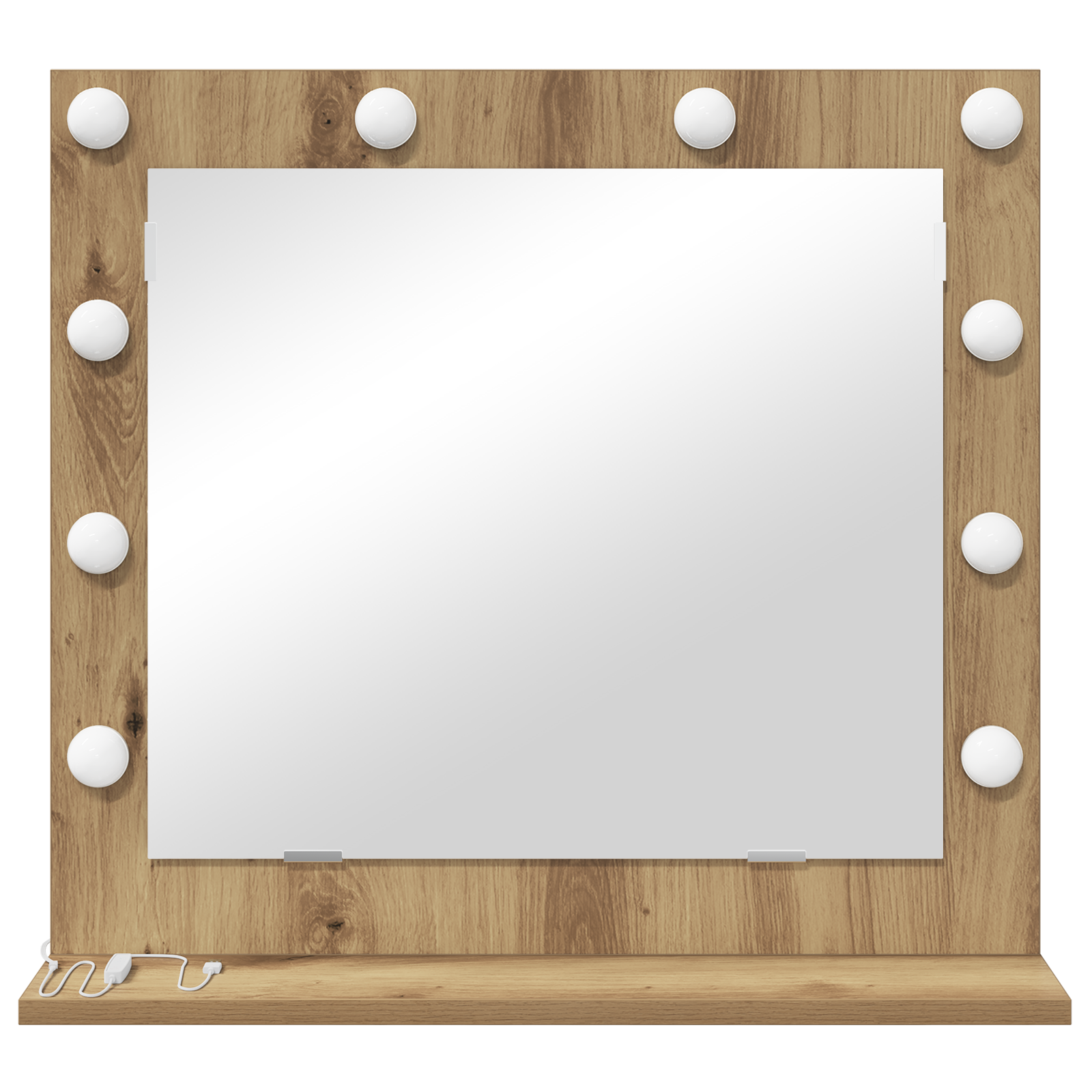 Vanity Mirror with LED Lights Artisan Oak 60x55x18 cm - Image 3