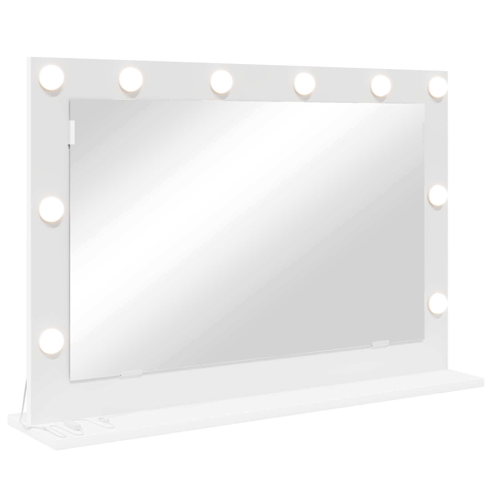 Vanity Mirror with LED Lights White 80x55x18 cm - Image 2