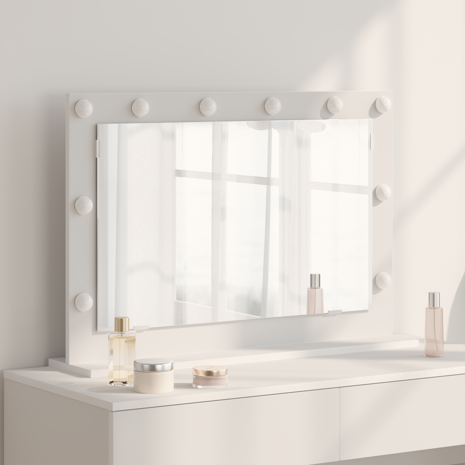 Vanity Mirror met LED Verlichting Wit 80x55x18 cm