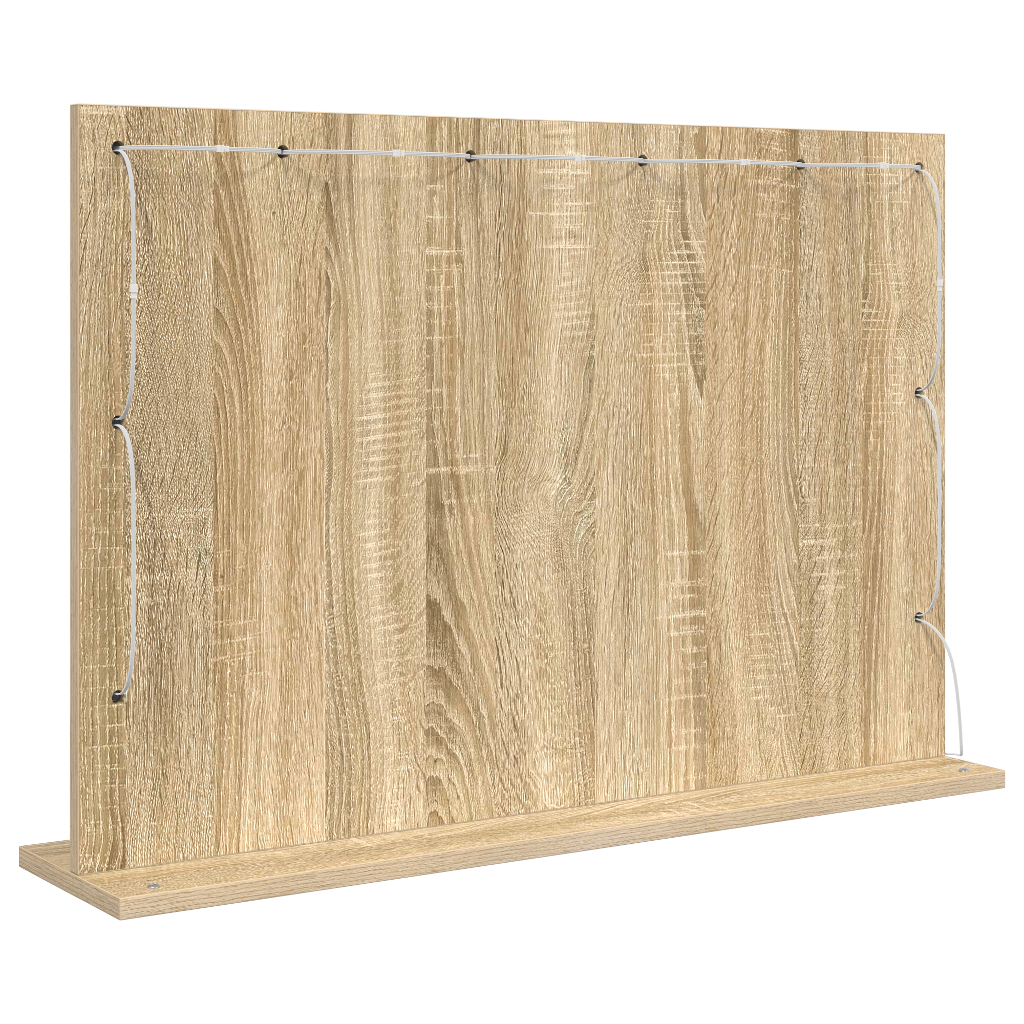 Vanity Mirror Sonoma oak Engineered wood, Glass 80 x 55 x 18 cm - Image 5