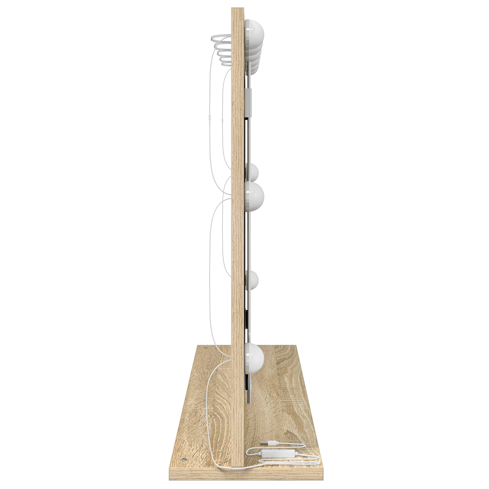 Vanity Mirror Sonoma oak Engineered wood, Glass 80 x 55 x 18 cm - Image 4