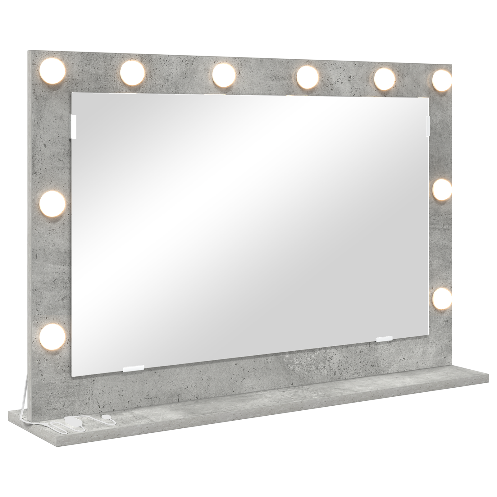 Vanity Mirror Concrete grey Glass 80 x 55 x 18 cm Mirror - Image 2