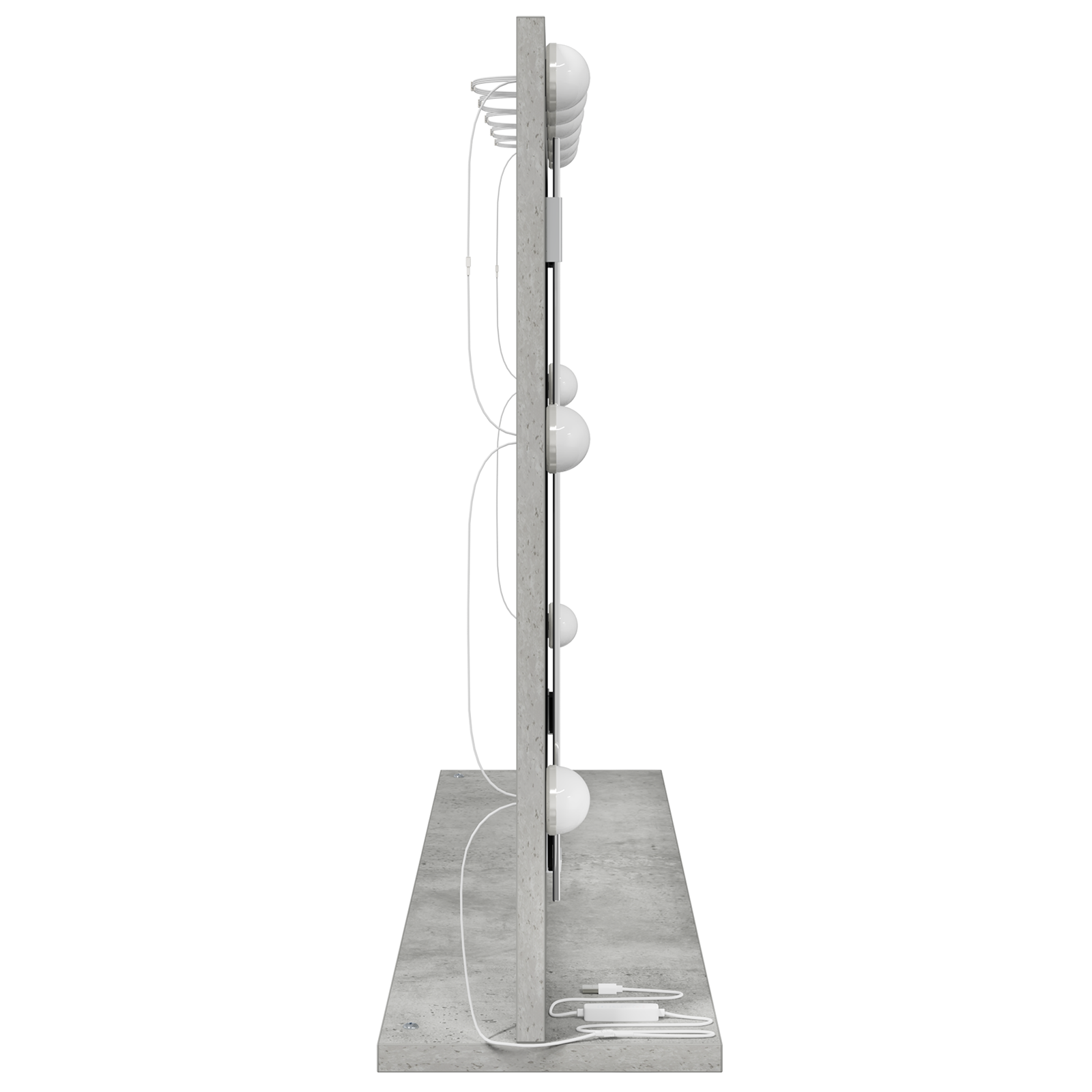 Vanity Mirror Concrete grey Glass 80 x 55 x 18 cm Mirror - Image 4