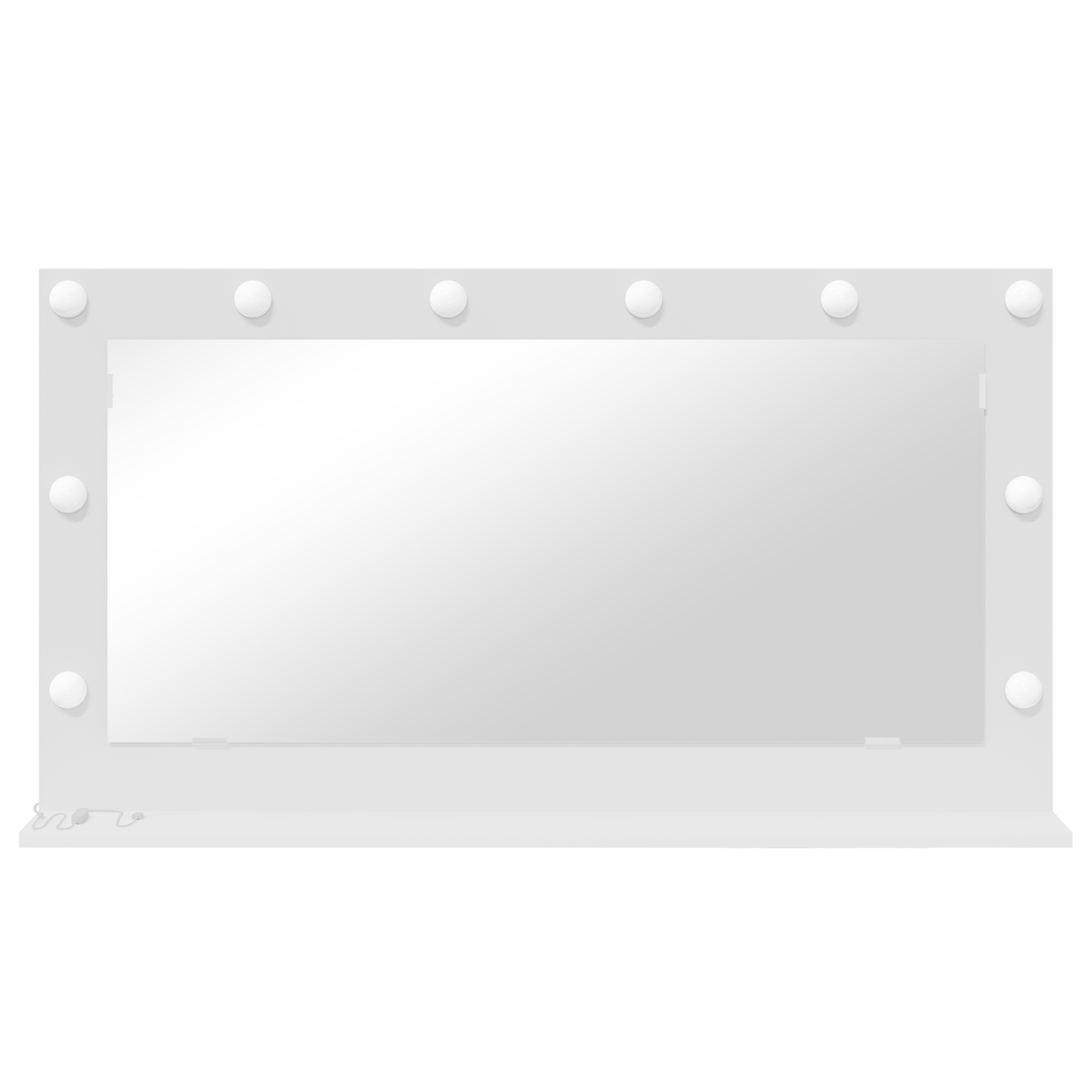 Veidrodinis stalas su LED šviesomis Balta 100x55x18 cm - Image 3