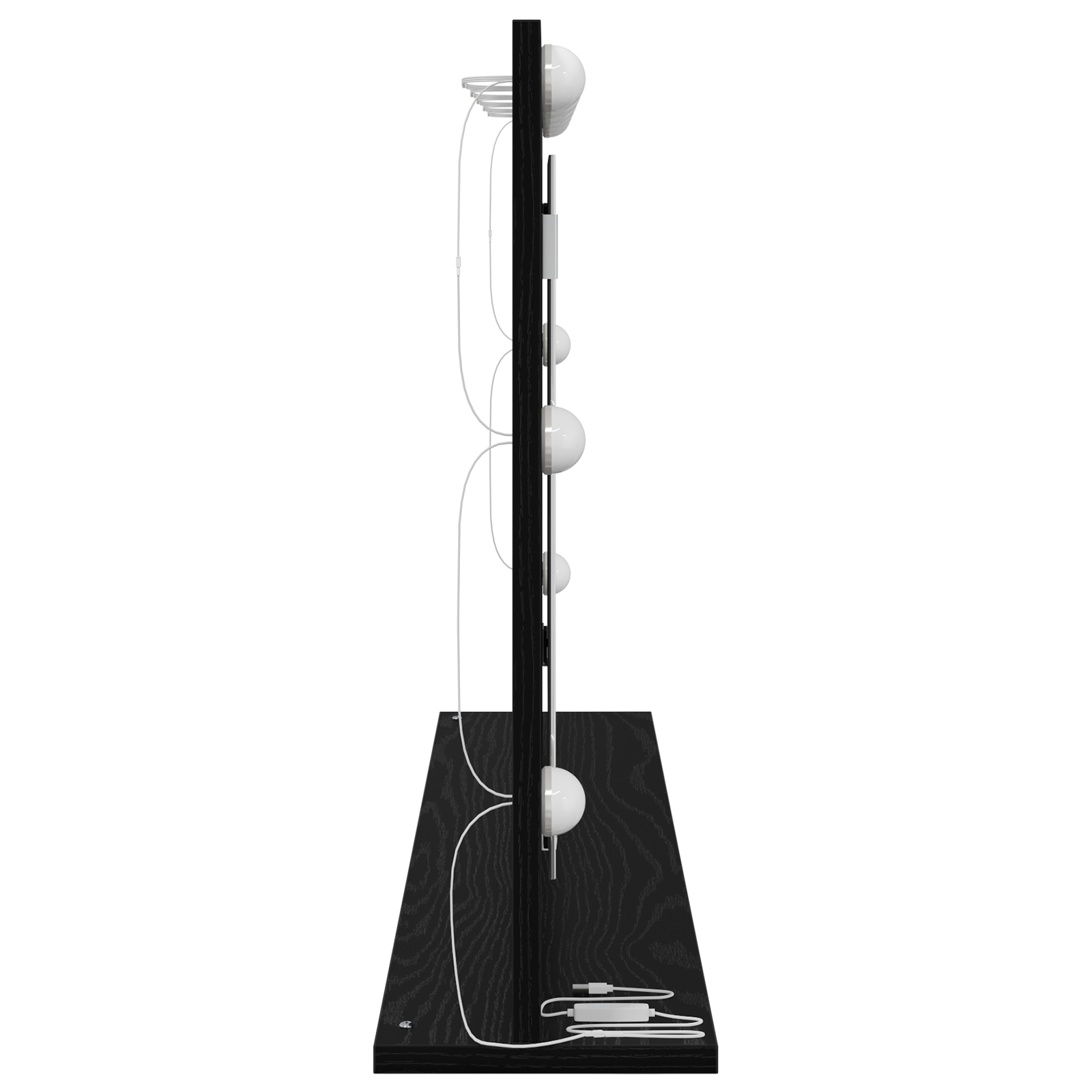 Veidrodžio rozetė su LED šviesomis Juoda 100x55x18 cm - Image 4