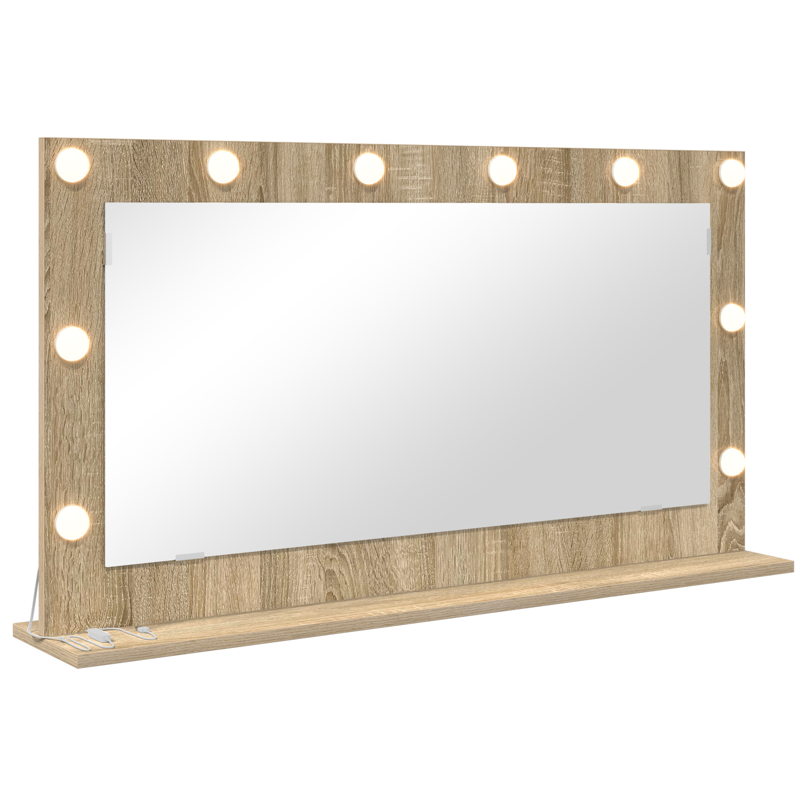 Vanity Mirror Sonoma Oak MDF, Glass 100 x 55 x 18 cm - Image 2