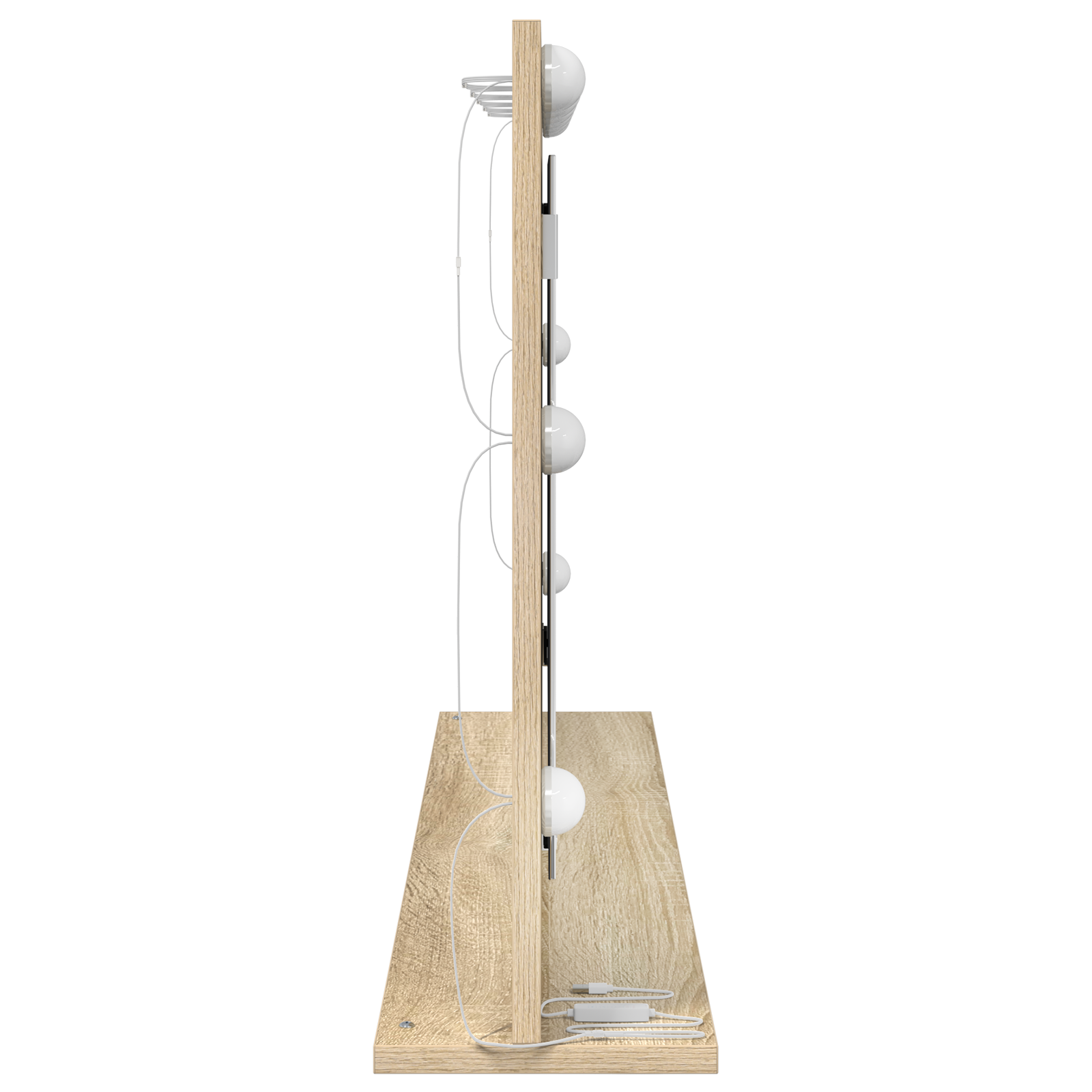 Grožio Veidrodis Sonoma ąžuolas MDF, Stiklas 100 x 55 x 18 cm - Image 4