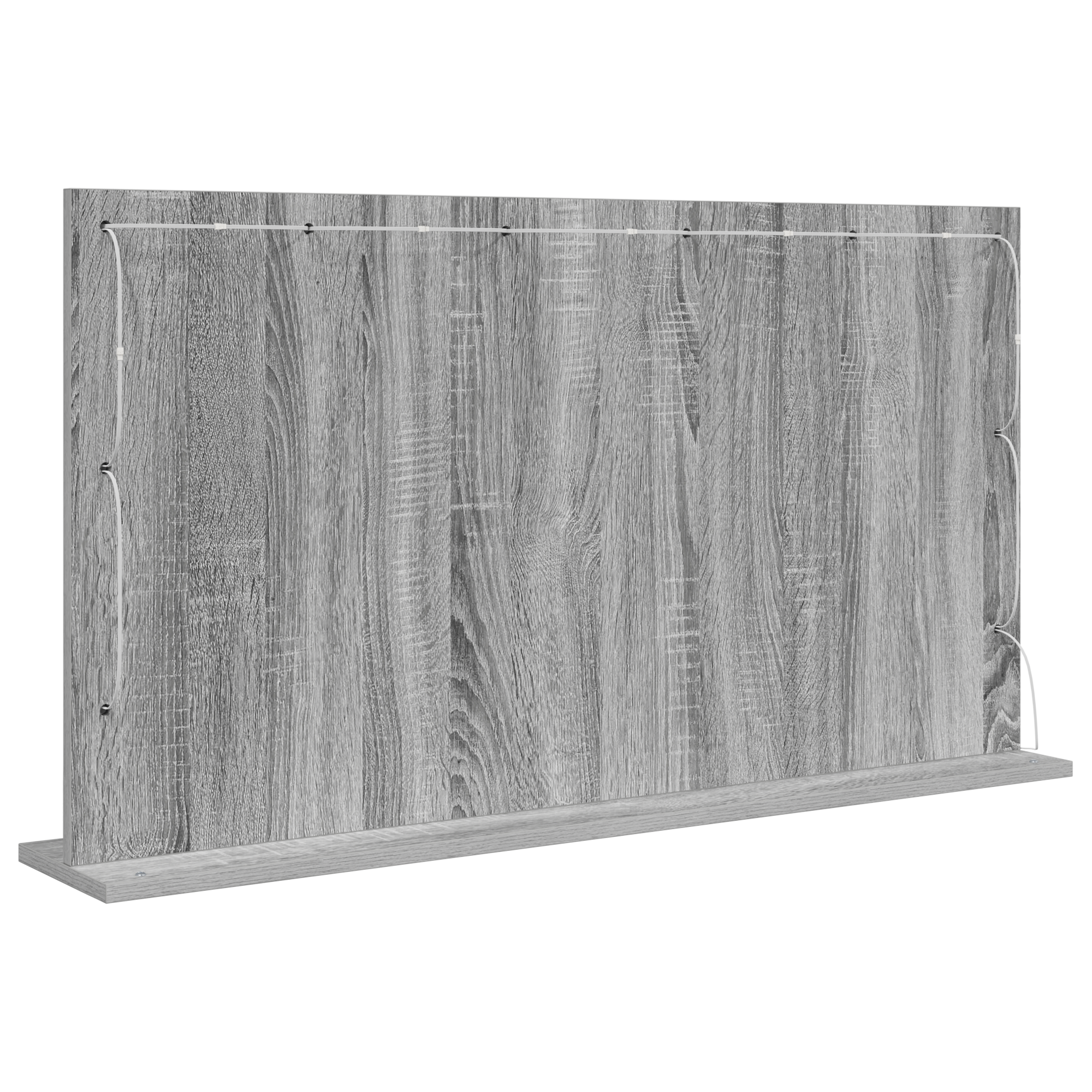Vanity Mirror Grey sonoma Particle Board, Glass 100 x 55 x 18 cm - Image 5