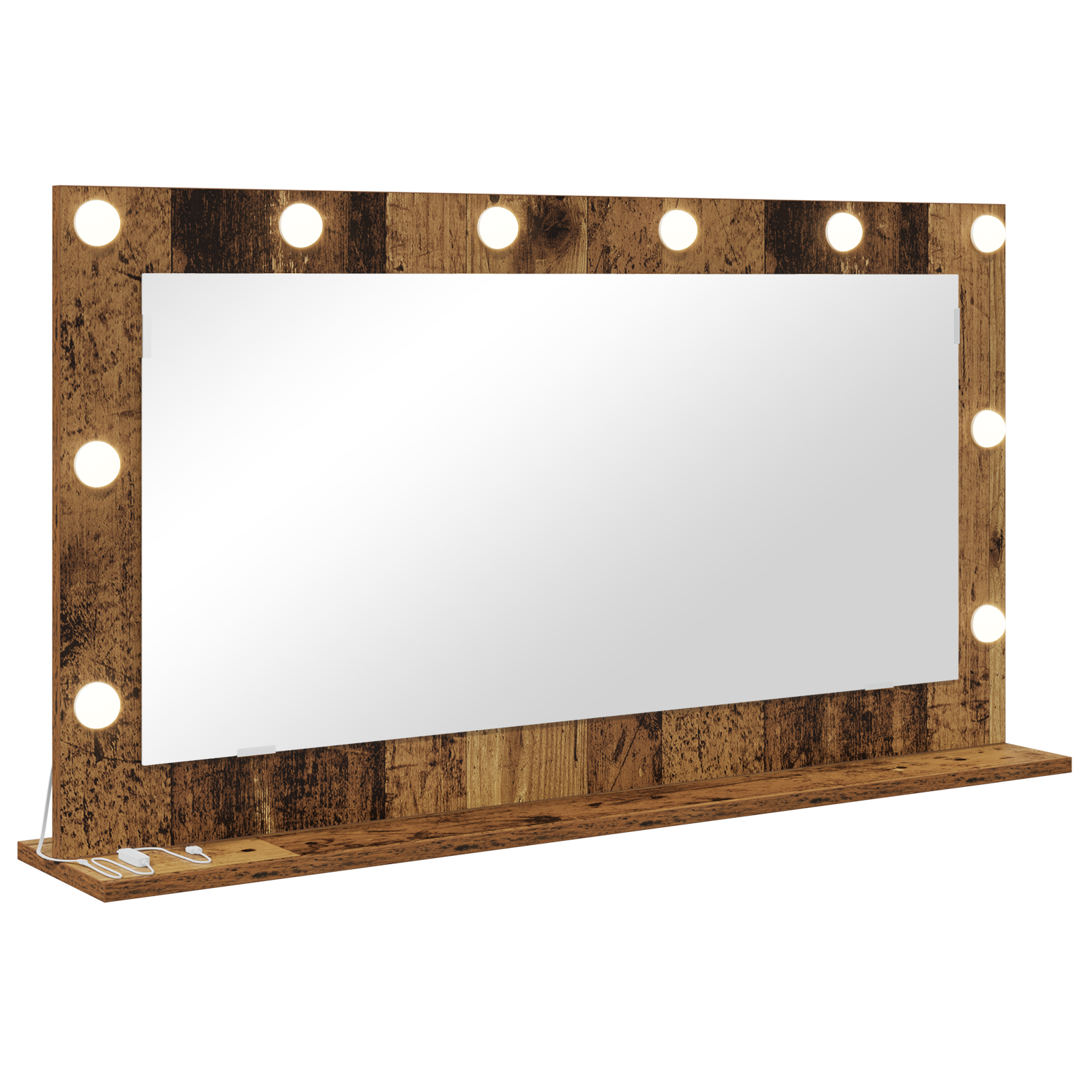 Vanity Mirror Old wood Wood and Glass 100 x 55 x 18 cm Mirror - Image 2