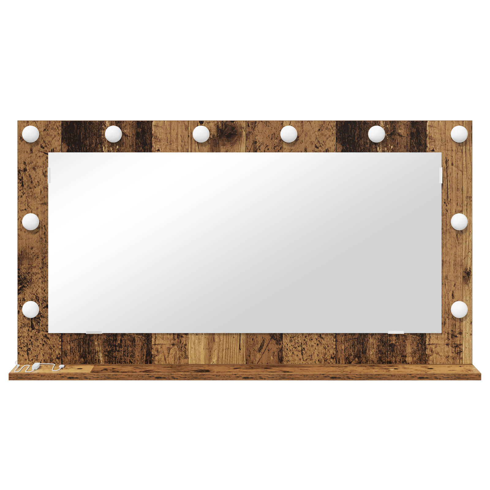Vanity Mirror Old wood Wood and Glass 100 x 55 x 18 cm Mirror - Image 3
