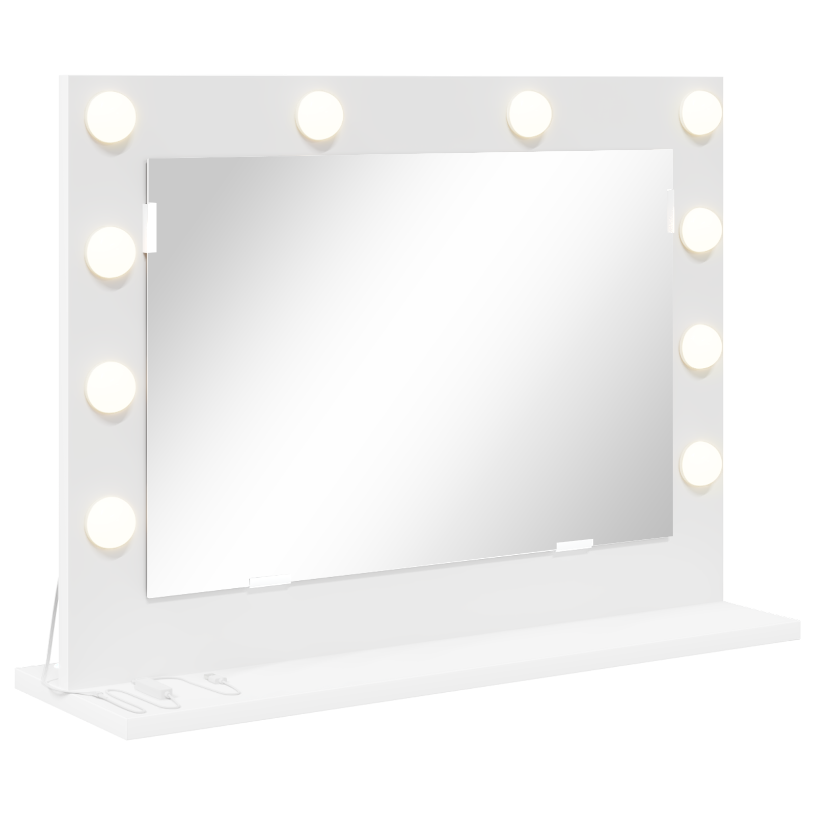 Vanity Mirror with LED Lights White 60x45x18 cm - Image 2