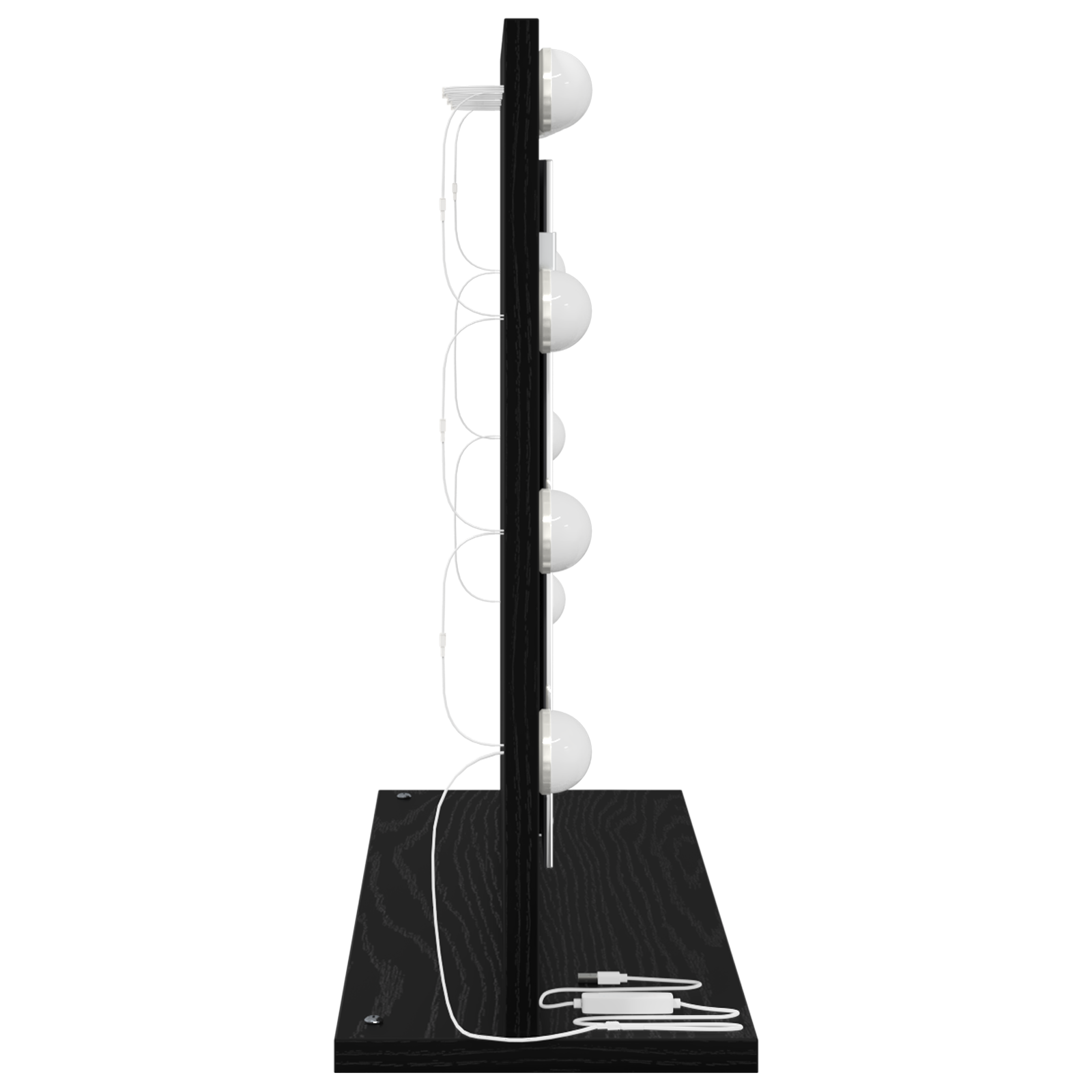 Vanity Mirror with LED Lights Black Oak 60x45x18 cm - Image 4