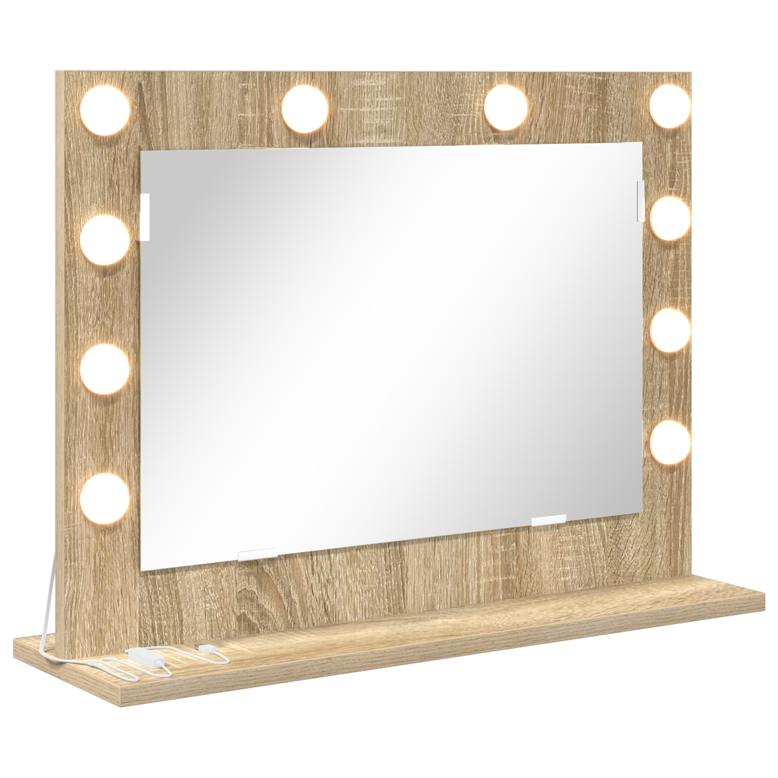 Vanity Mirror Sonoma oak Engineered wood, Glass Standard Mirror - Image 2
