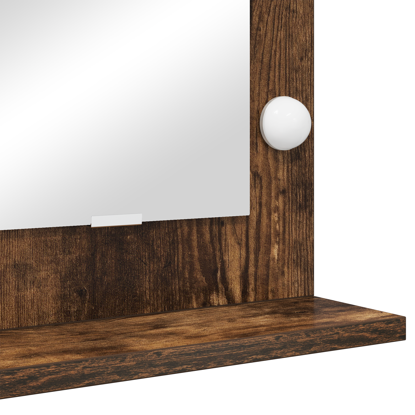 Vanity Mirror Smoked oak Wood, Glass 60 x 45 x 18 cm Mirror - Image 6