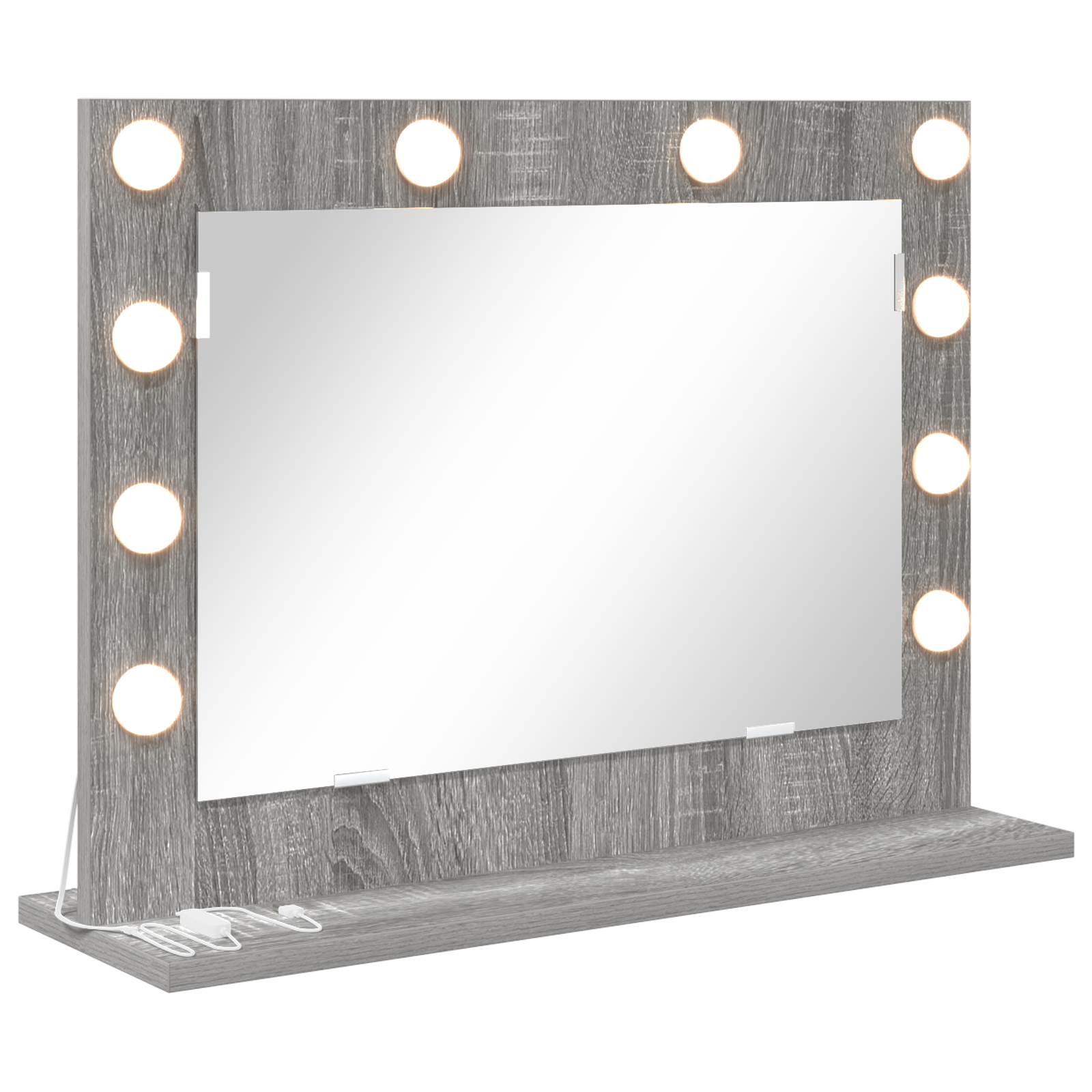 Vanity Mirror Grey Sonoma MDF, Glass 60 x 45 x 18 cm - Image 2