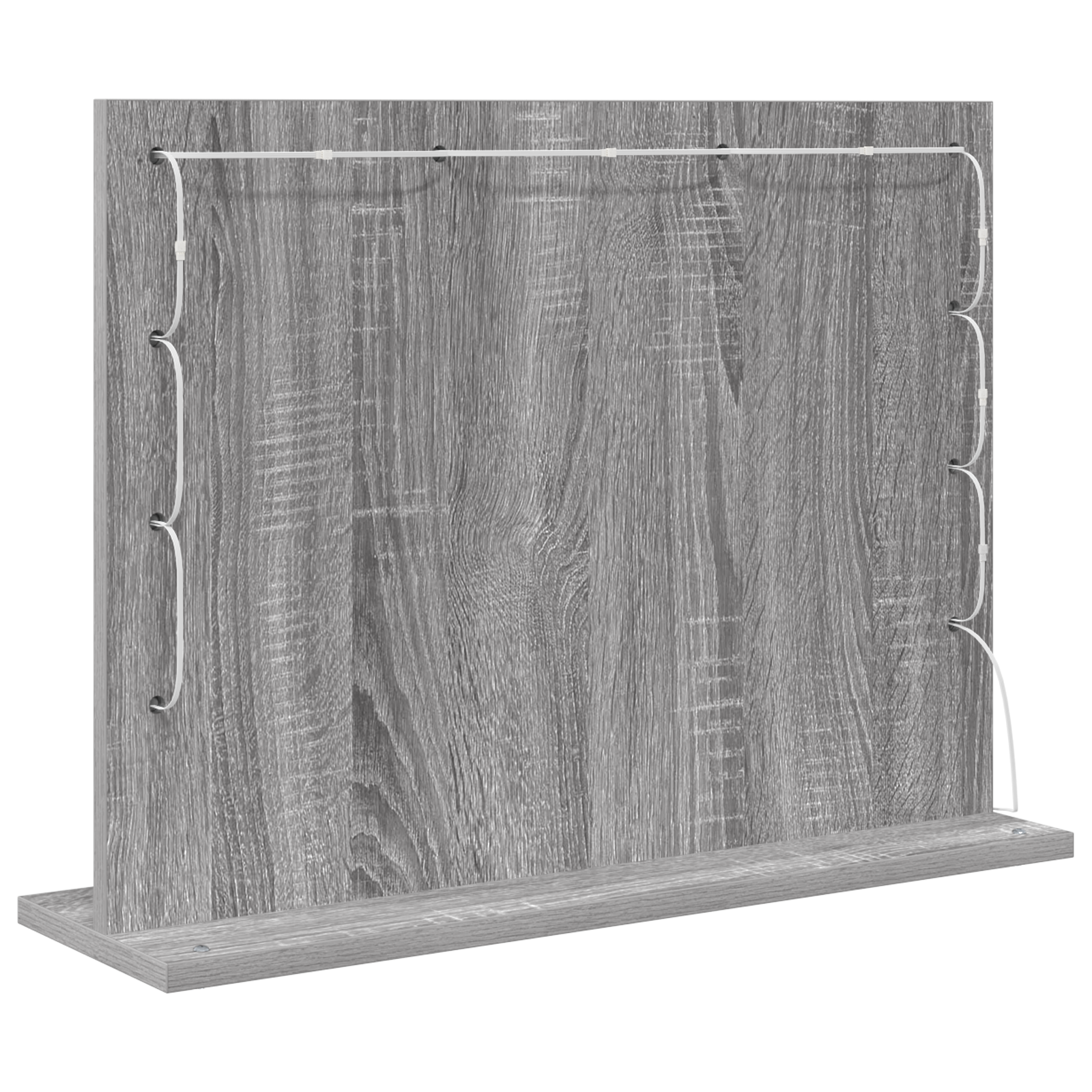 veidrodžio kosmetinė Pilkas Sonoma MDF, Stiklas 60 x 45 x 18 cm - Image 5