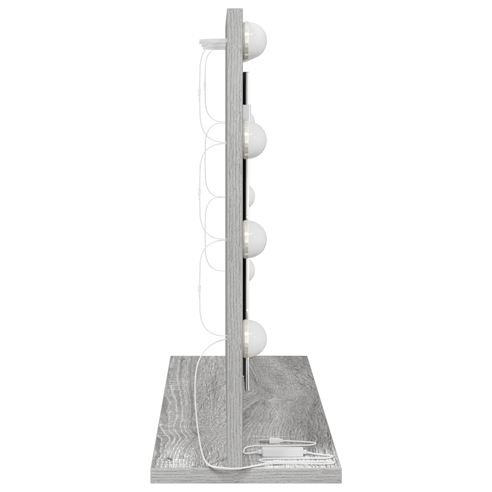 veidrodžio kosmetinė Pilkas Sonoma MDF, Stiklas 60 x 45 x 18 cm - Image 4