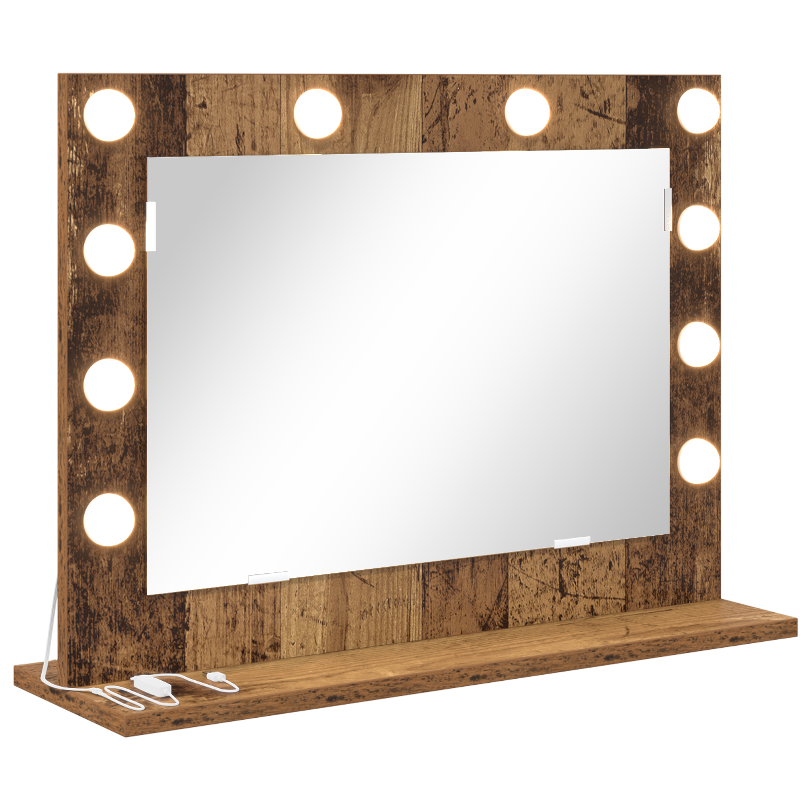 Vanity Mirror Old wood Wood 60 x 45 x 18 cm Mirror - Image 2