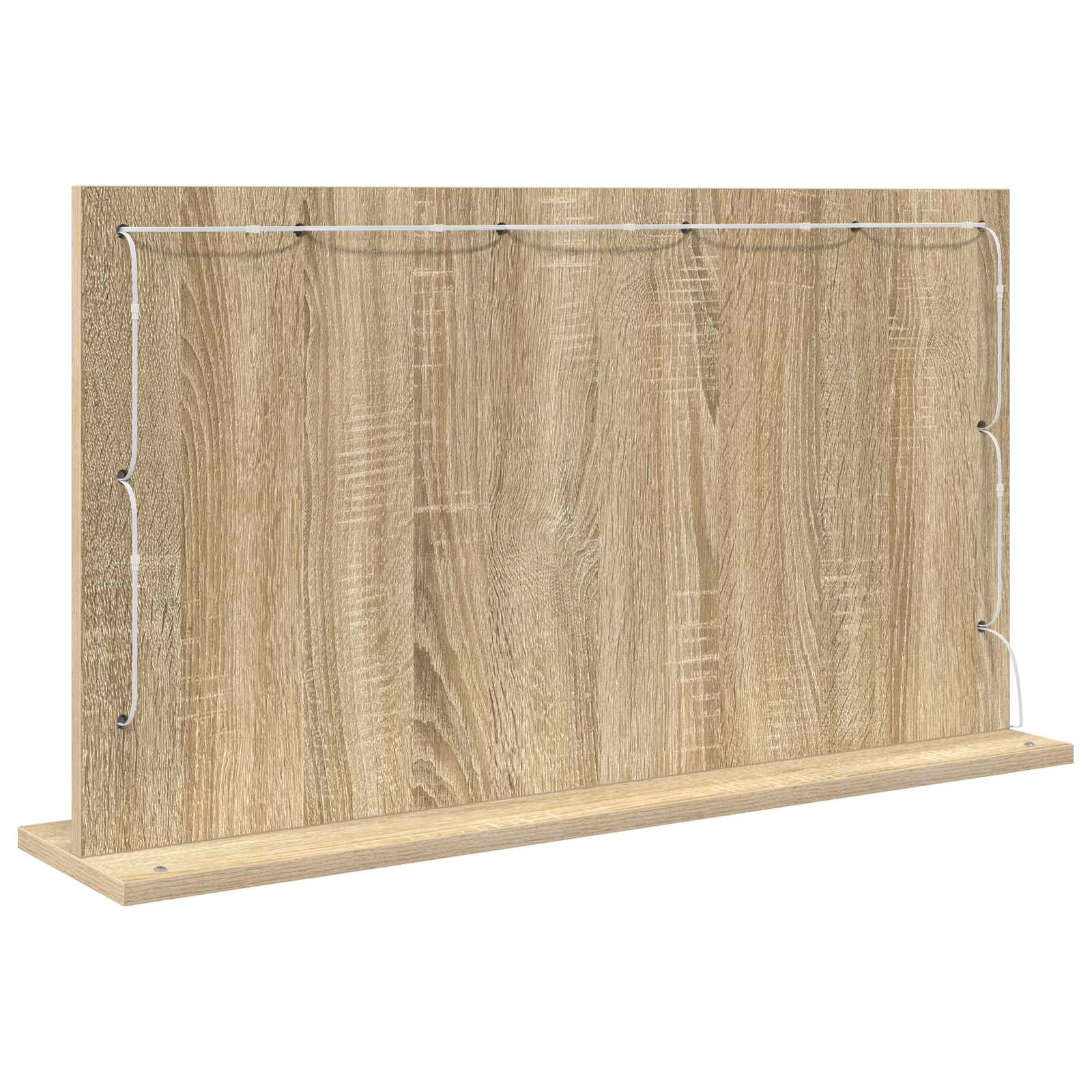 Vanity Mirror Sonoma oak Engineered wood, Glass 80 x 45 x 18 cm - Image 5