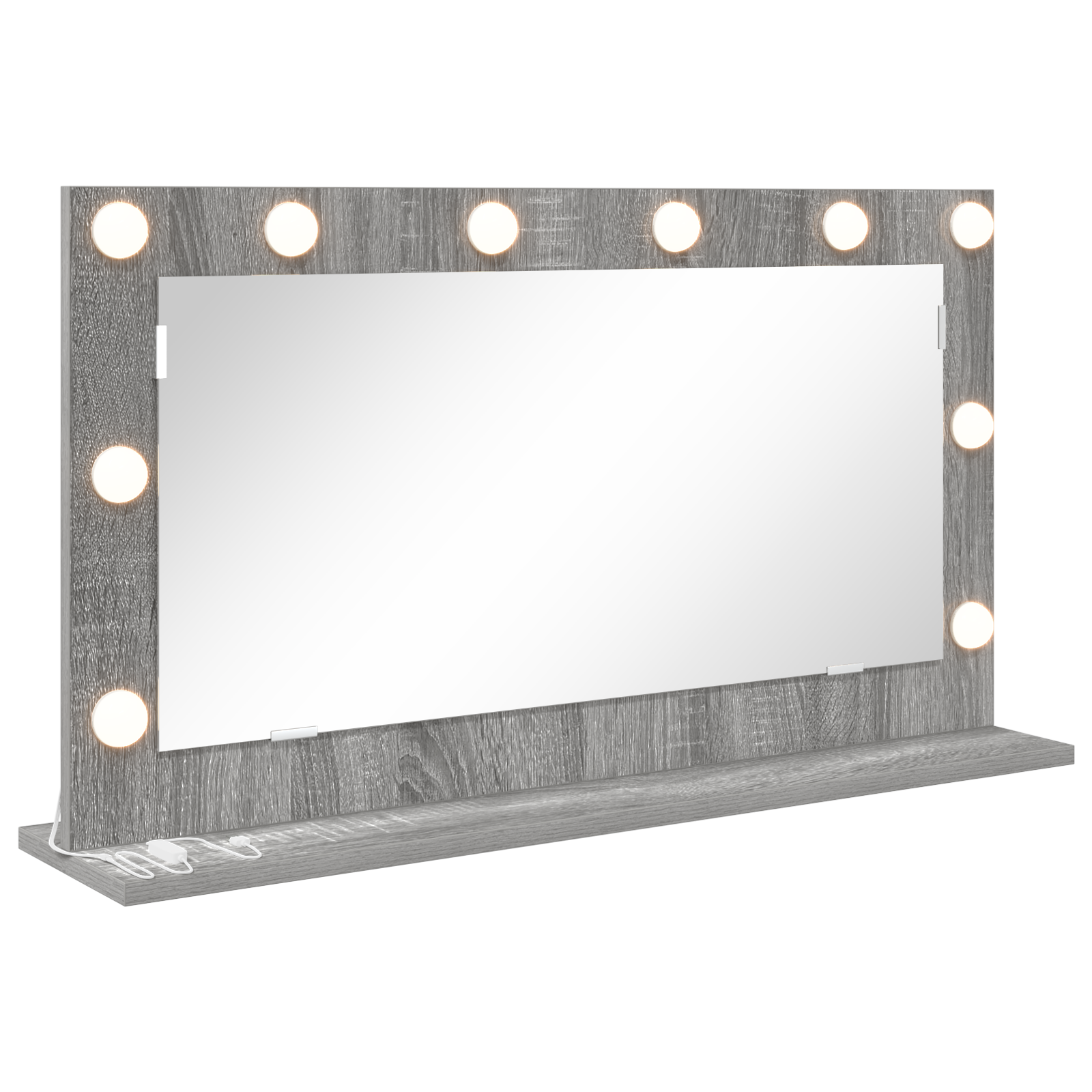 Vanity Mirror Grey Sonoma Particle Board, Glass 80 x 45 x 18 cm - Image 2