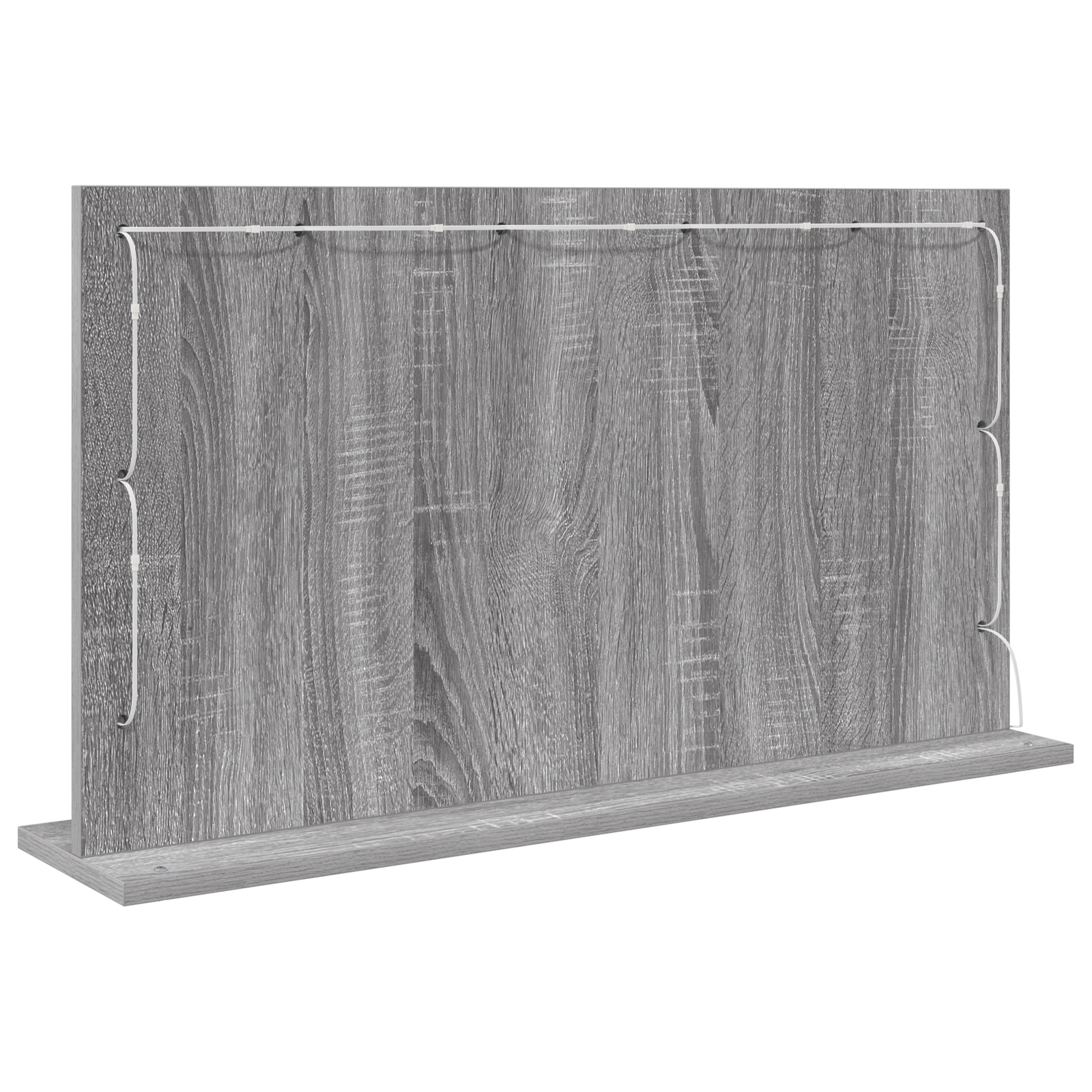 Vanity Mirror Grey Sonoma Particle Board, Glass 80 x 45 x 18 cm - Image 5