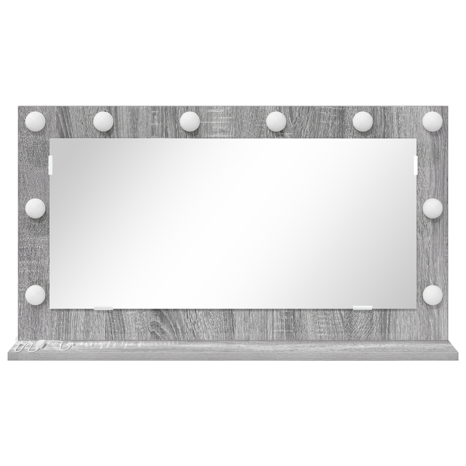 Vanity Mirror Grey Sonoma Particle Board, Glass 80 x 45 x 18 cm - Image 3