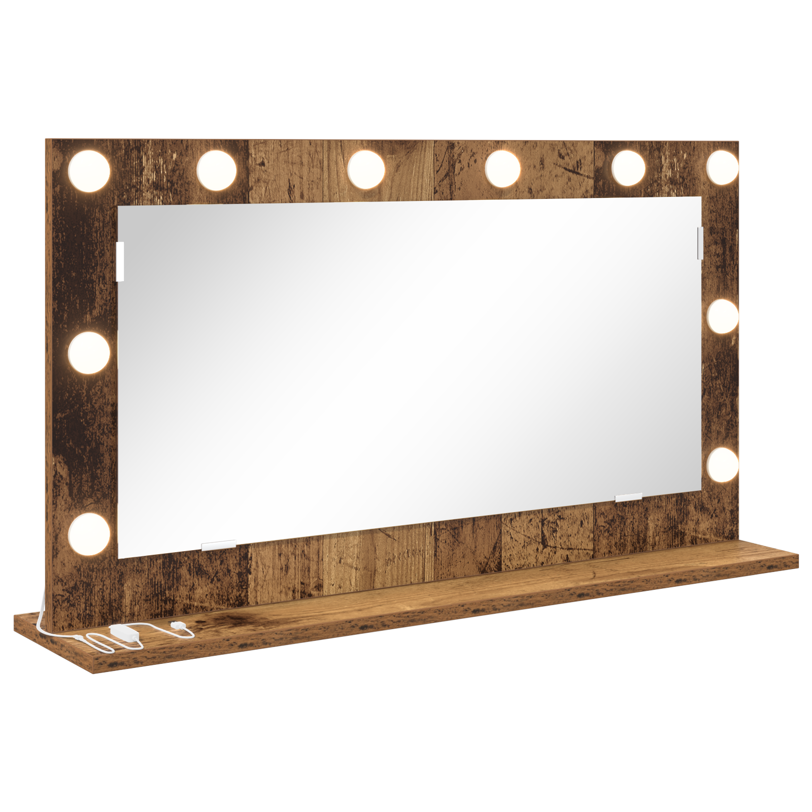 Vanity Mirror Old wood Wood, Glass 80 x 45 x 18 cm Mirror - Image 2