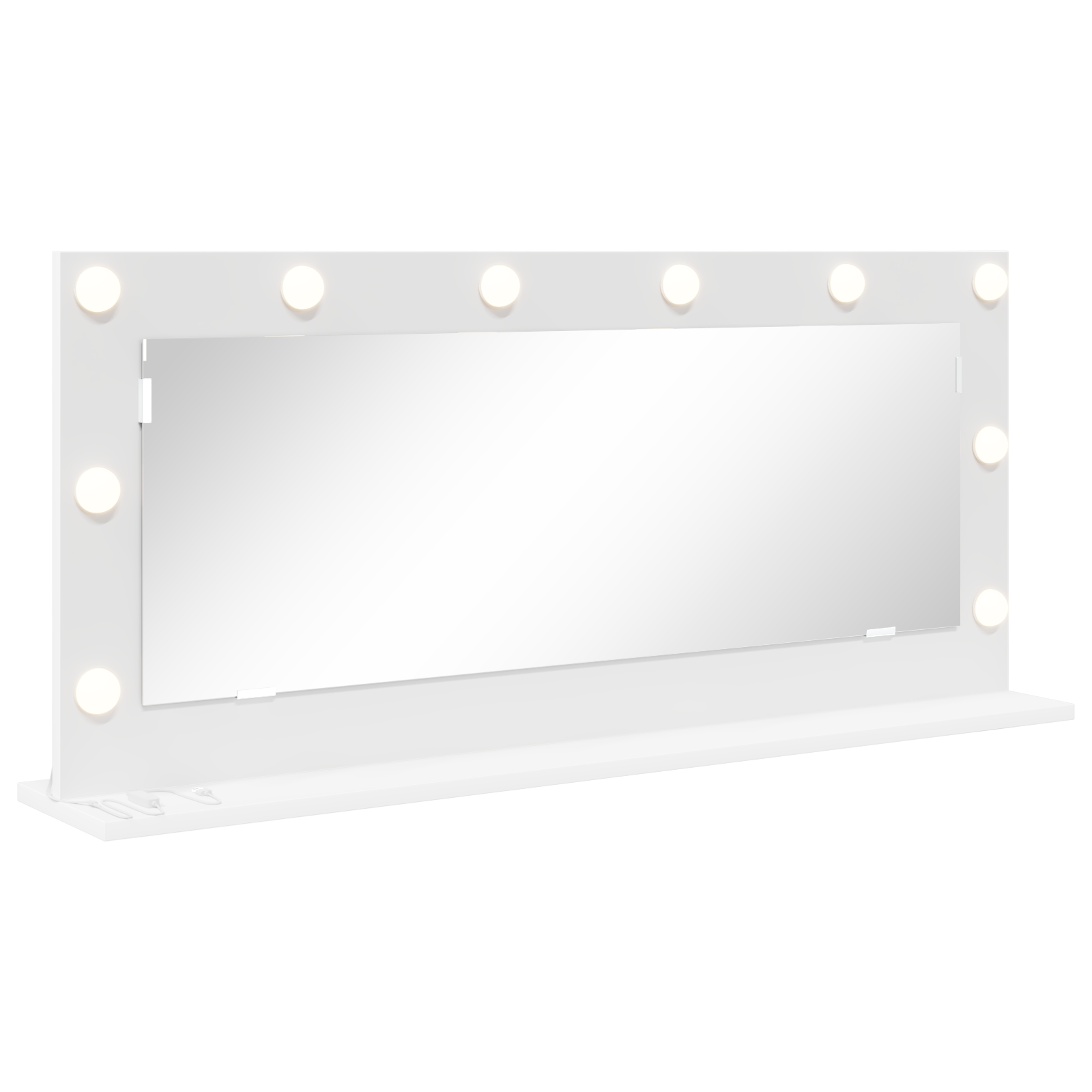 Vanity Mirror with LED Lights White 100x45x18 cm - Image 2