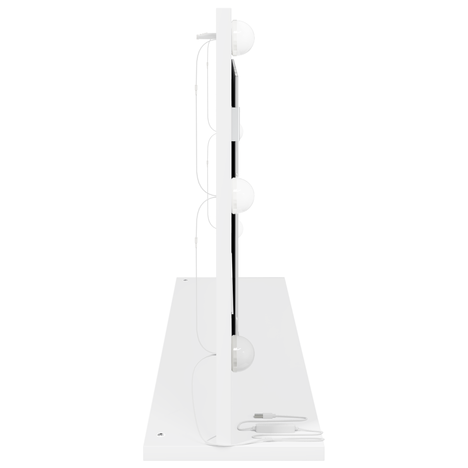 Veidrodis su LED Apšvietimu Baltas 100x45x18 cm - Image 4
