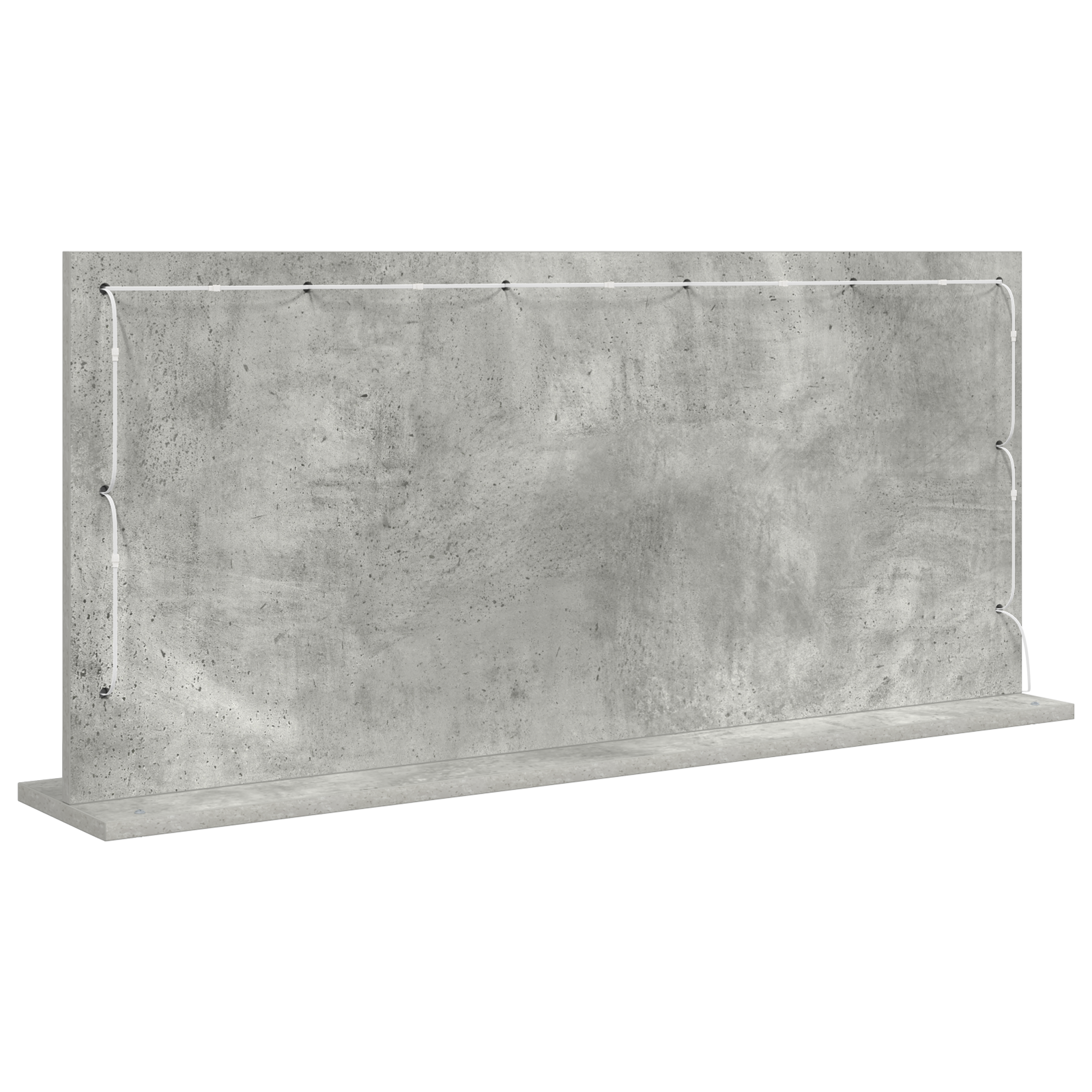 Vanity Mirror with LED Lights Concrete Grey 100x45x18 cm - Image 5