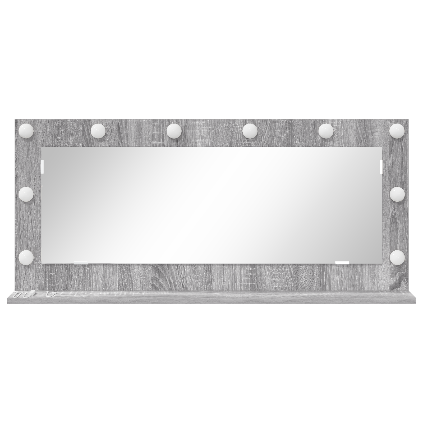 Vanity Mirror with LED Lights Grey Sonoma 100x45x18 cm - Image 3