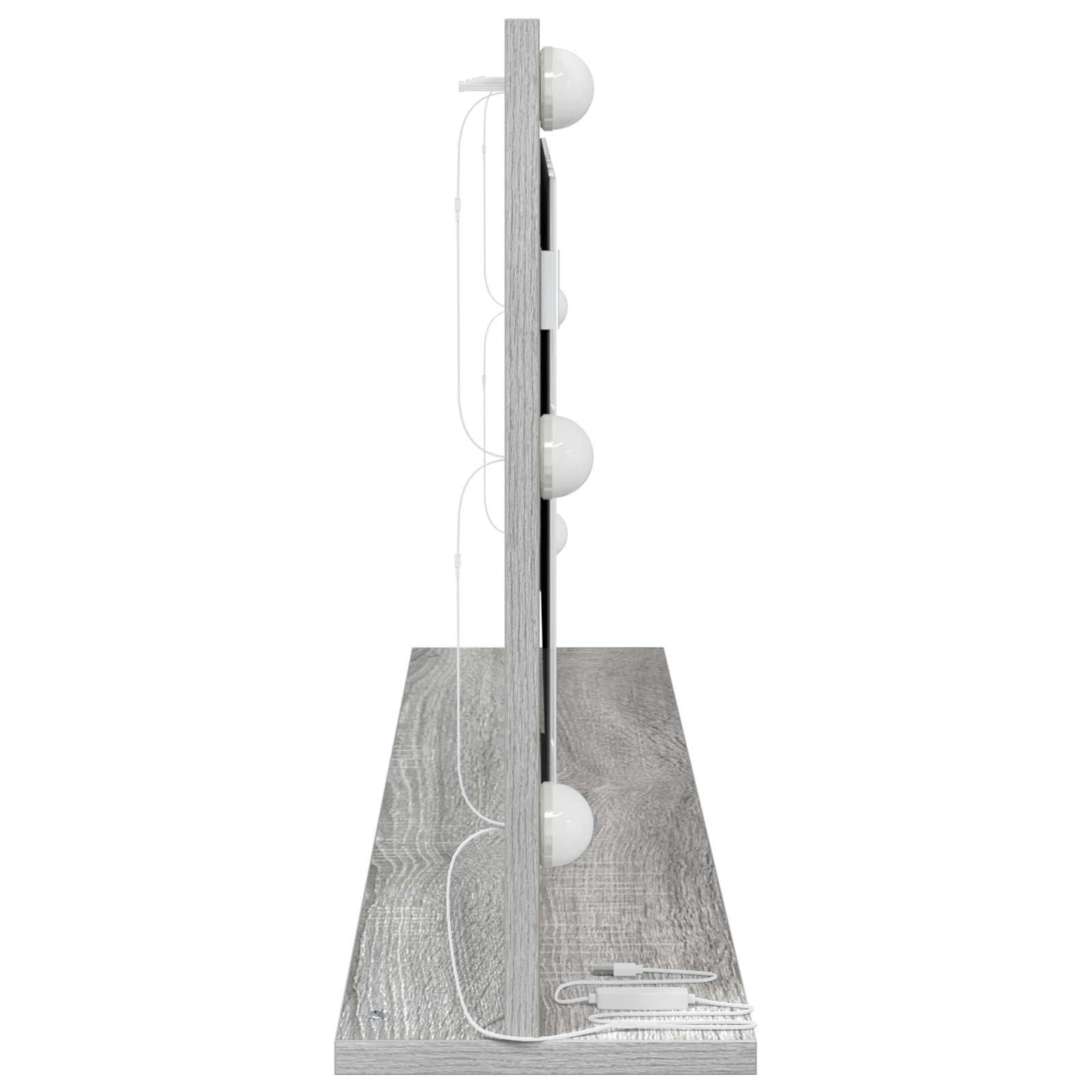 Vanity Mirror with LED Lights Grey Sonoma 100x45x18 cm - Image 4