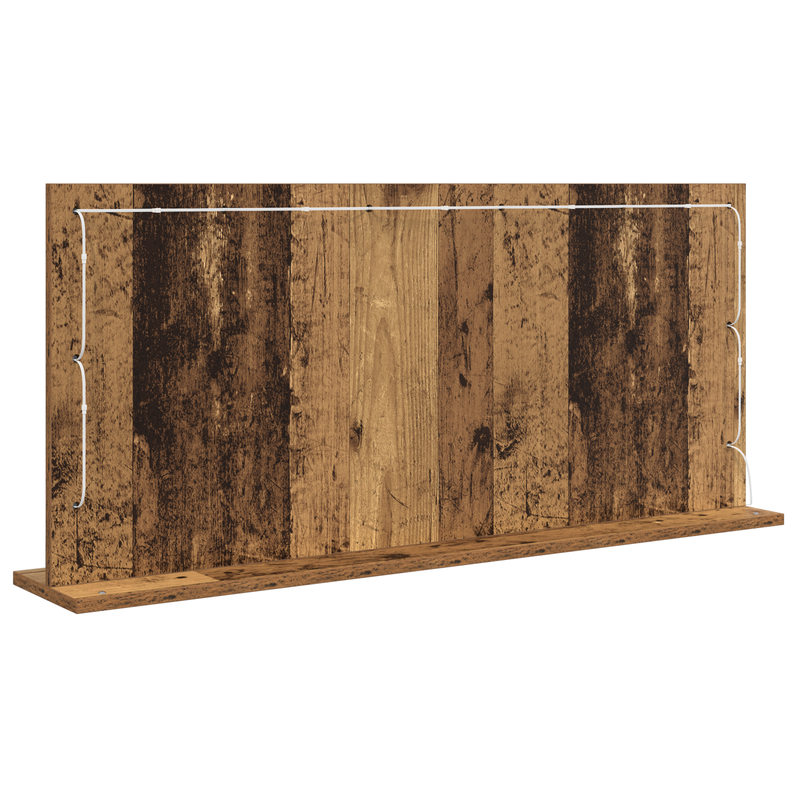 Veidrodžio su LED Šviesomis Senovinis Medis 100x45x18 cm - Image 5
