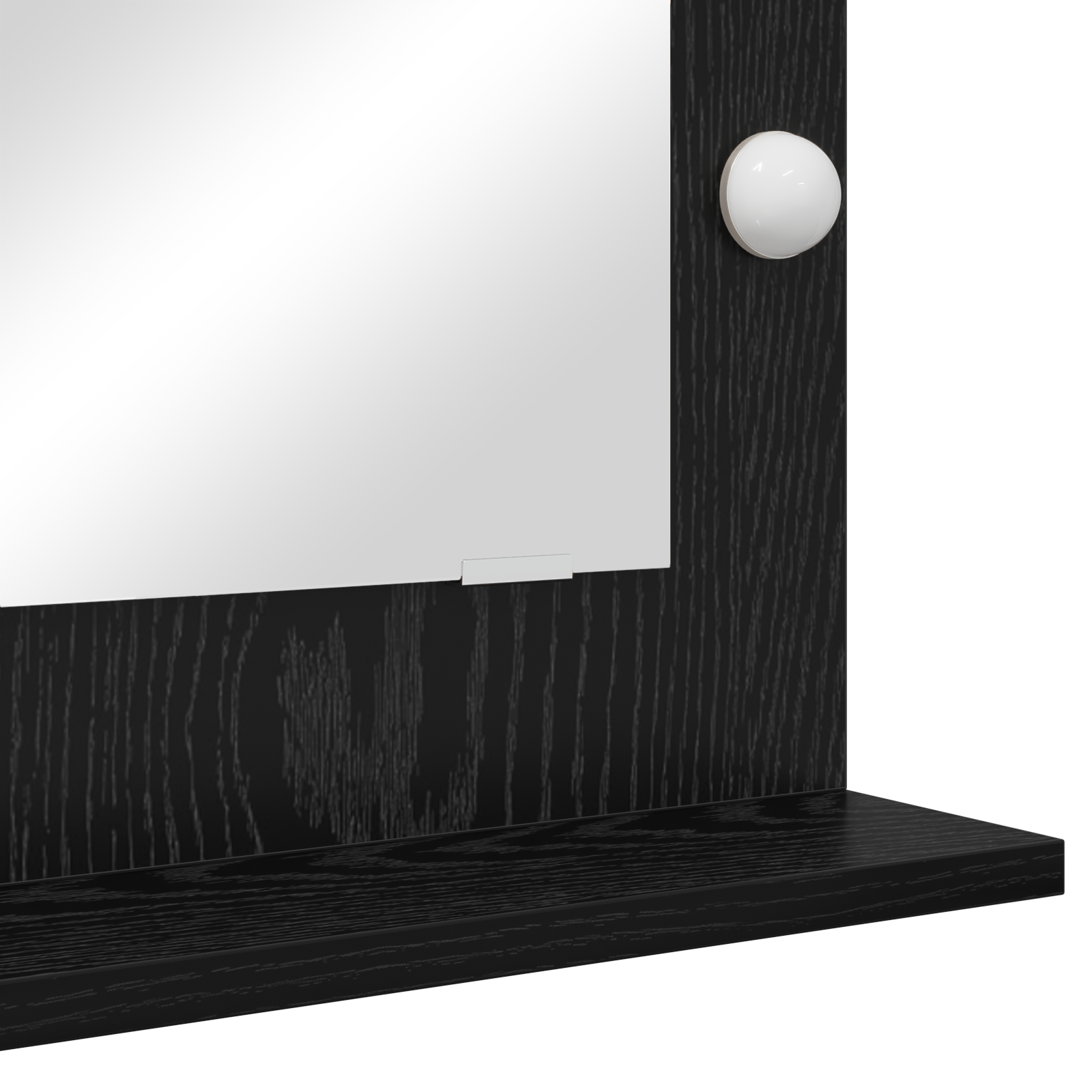 Vanity Mirror with LED Lights Black Oak 70x50x18 cm - Image 5