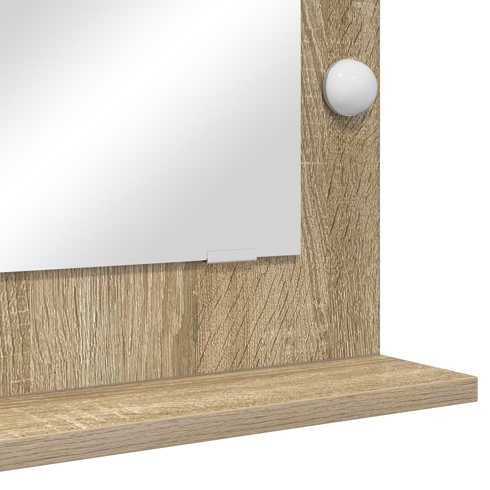 Vanity Mirror Sonoma oak MDF, Glass 70 x 50 x 18 cm Mirror - Image 5