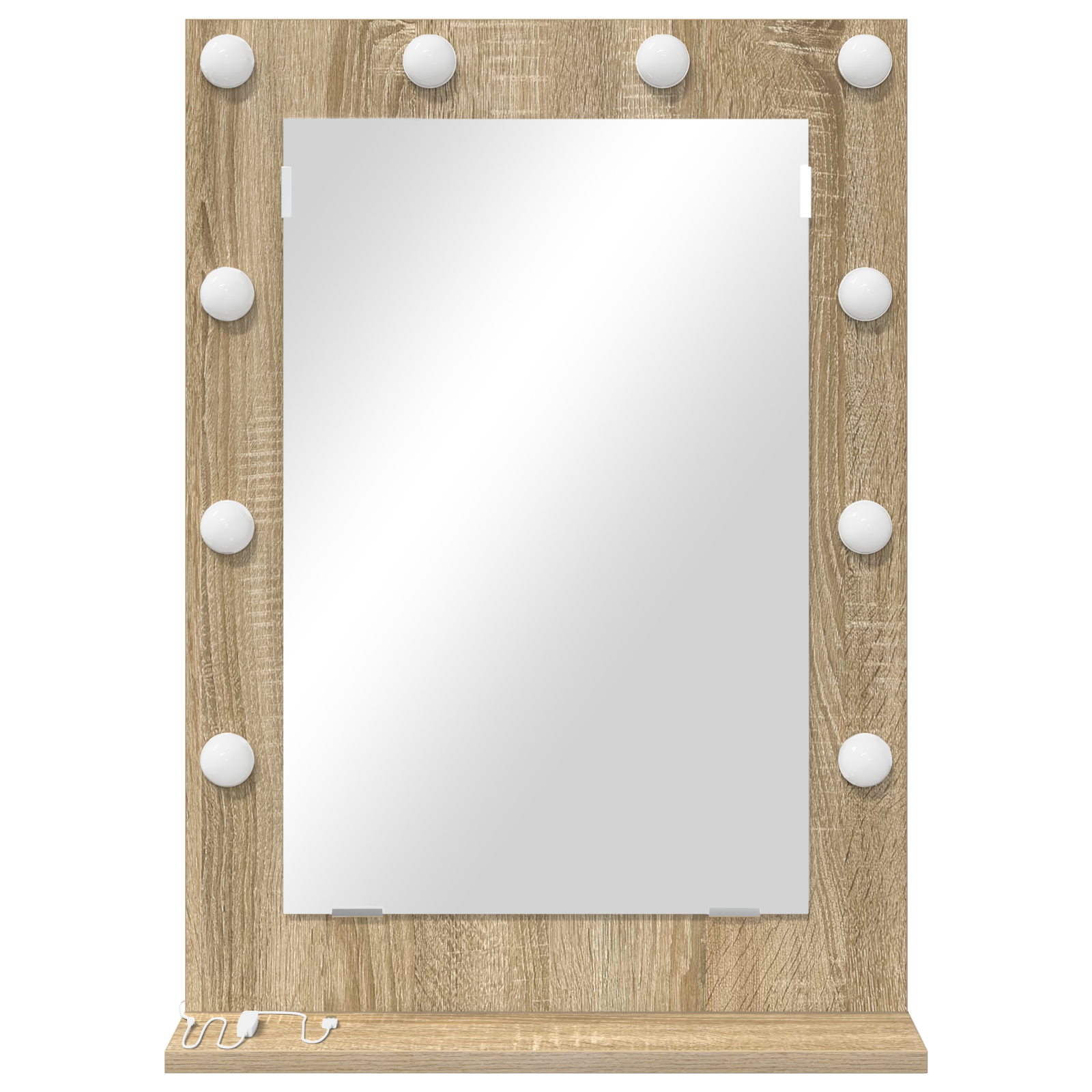 Vanity Mirror Sonoma oak MDF, Glass 70 x 50 x 18 cm Mirror - Image 2