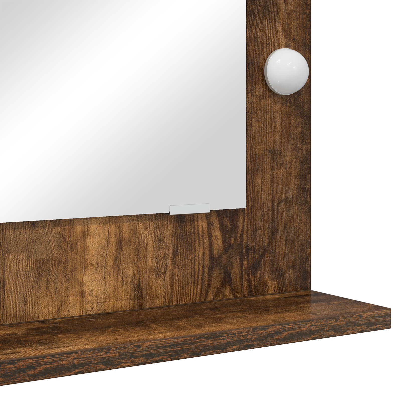 Vanity Mirror Smoked oak Wood, Glass 70 x 50 x 18 cm Mirror - Image 6