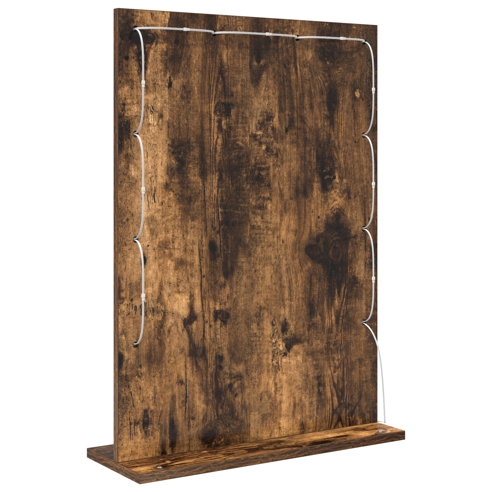 Vanity Mirror Smoked oak Wood, Glass 70 x 50 x 18 cm Mirror - Image 5