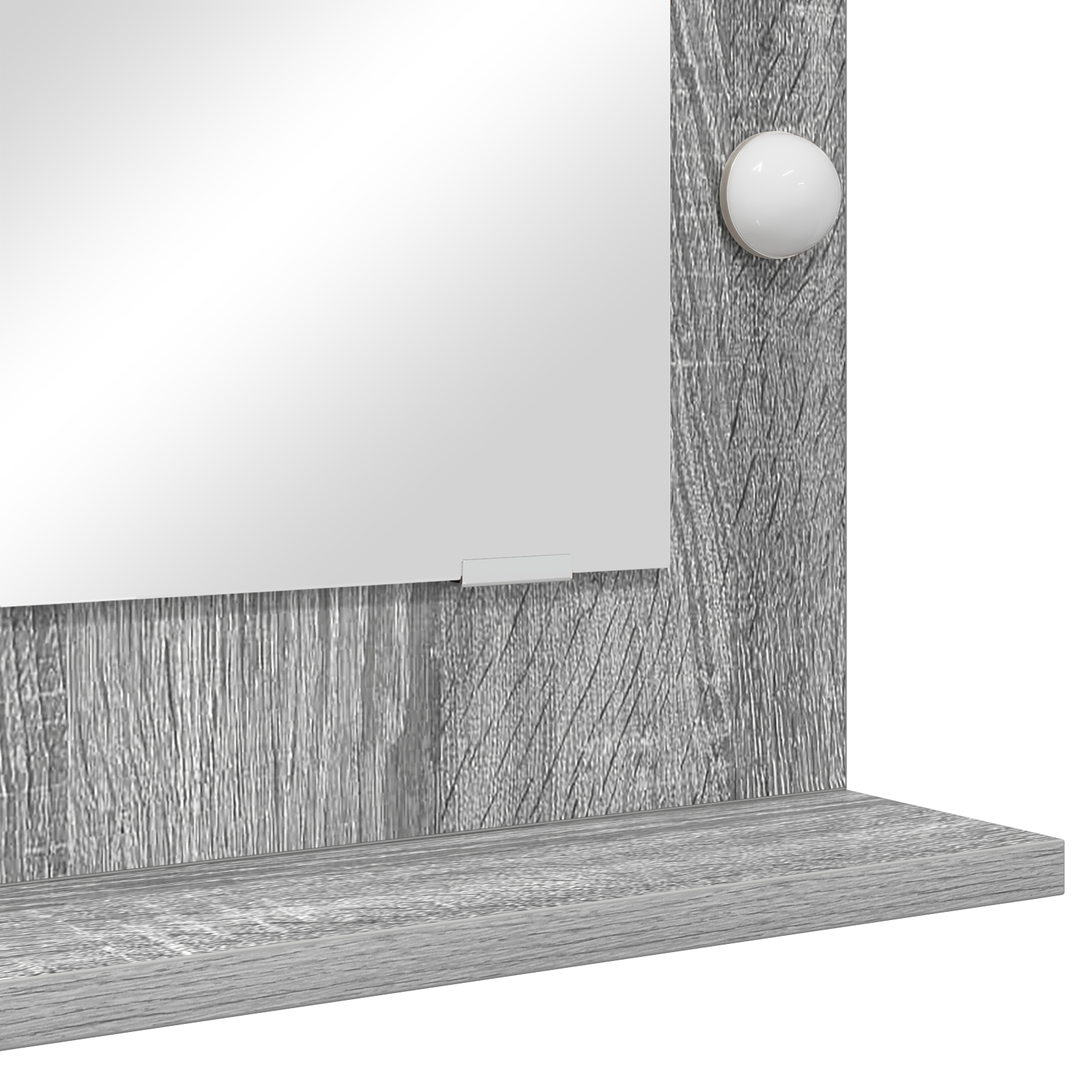 Vanity Mirror Grey sonoma Particle board, Glass 70 x 50 x 18 cm - Image 4