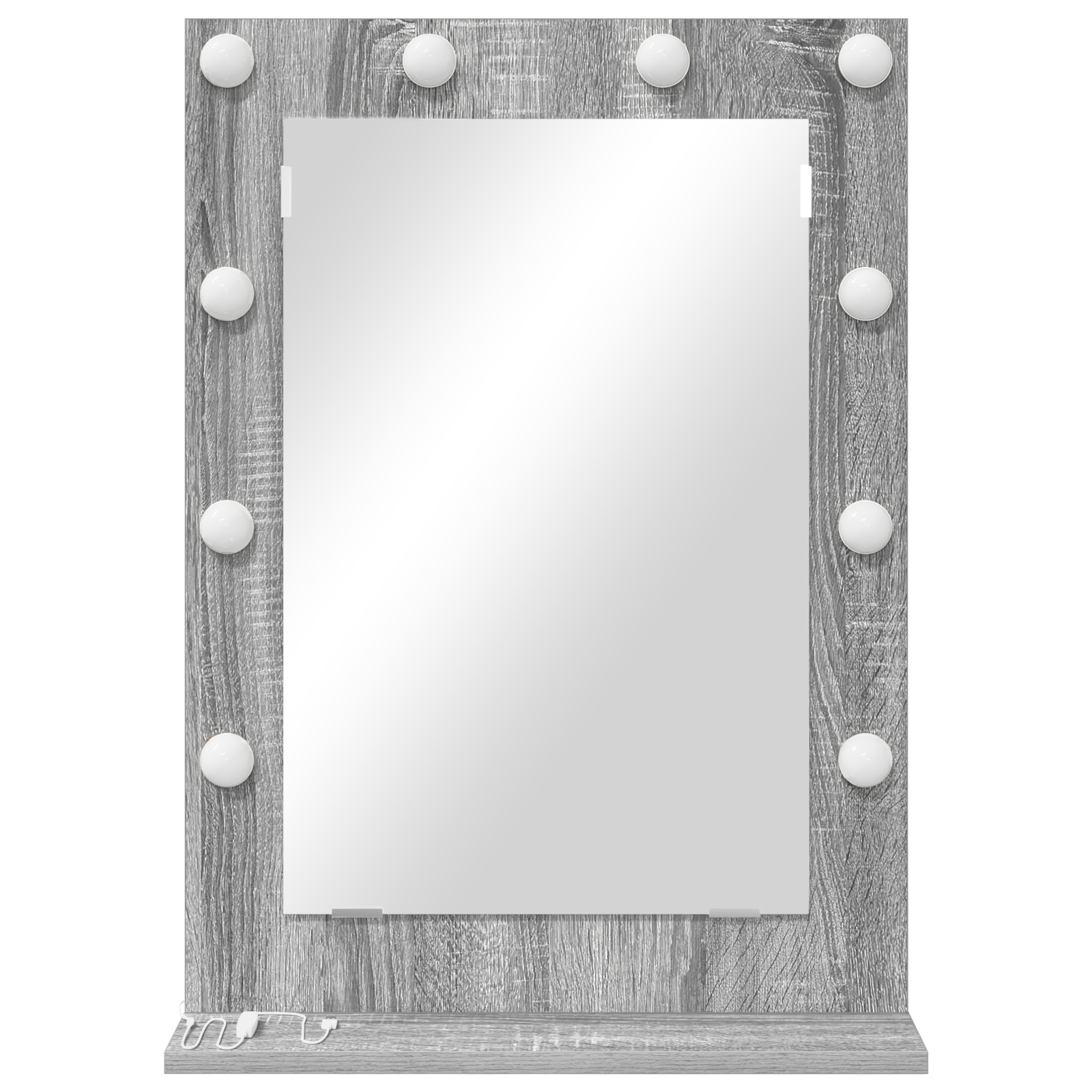 Vanity Mirror Grey sonoma Particle board, Glass 70 x 50 x 18 cm - Image 2